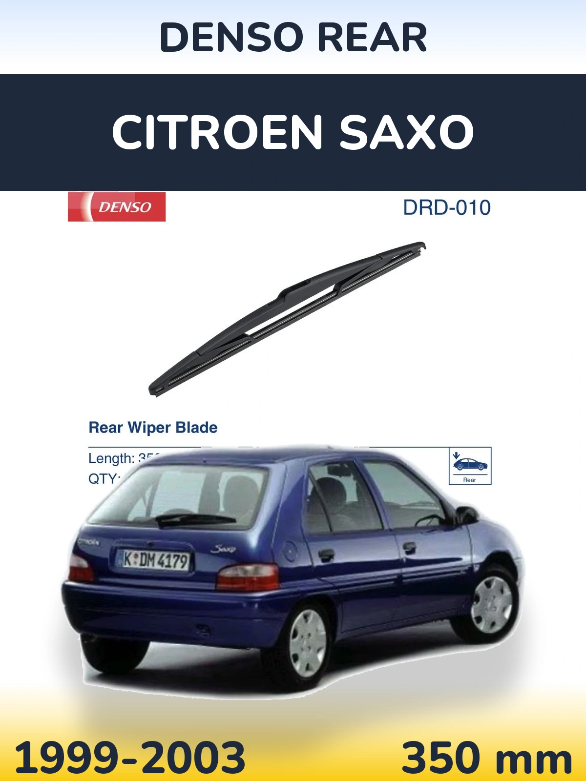 Zadní stěrač Denso Rear 350 mm pro Citroen Saxo 1999-2003