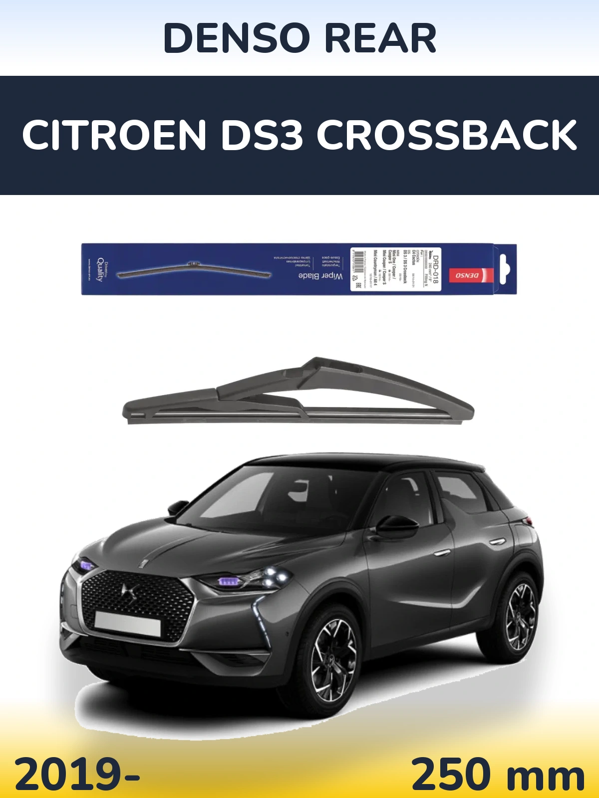 Zadní stěrač Denso Rear 240 mm pro Citroen DS3 Crossback 2019-2026