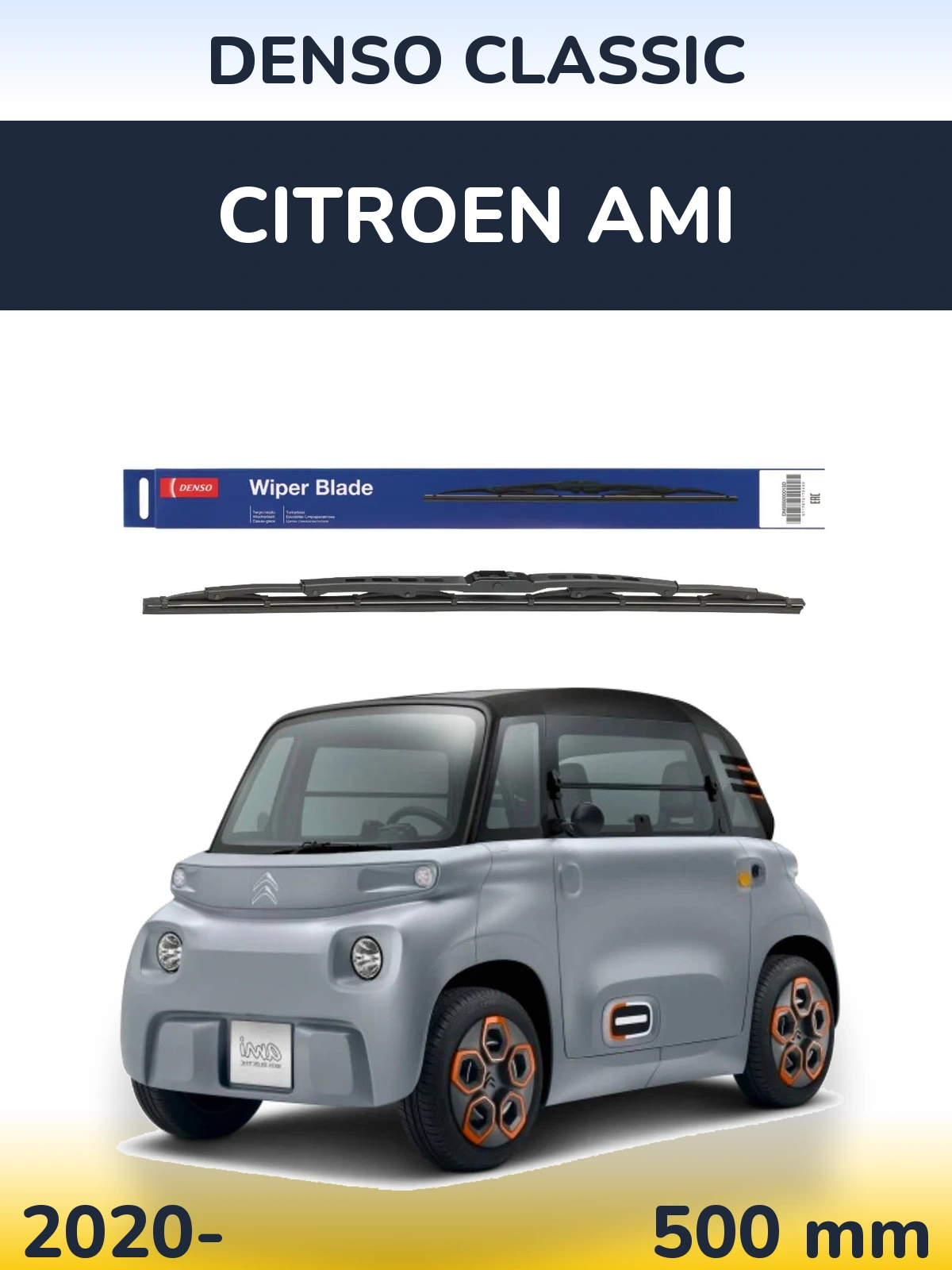 Přední stěrač Denso Classic 500 mm pro Citroen Ami 2020-2026