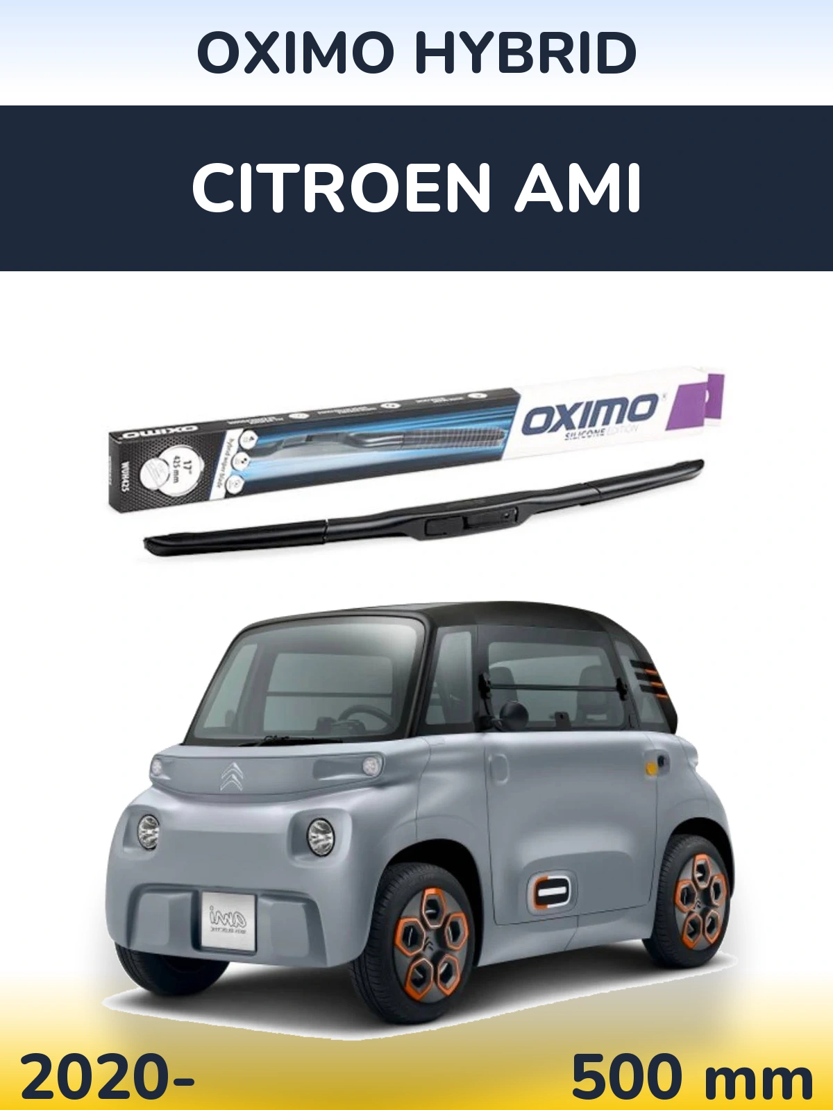 Přední stěrač Oximo Hybrid 500 mm pro Citroen Ami 2020-2026