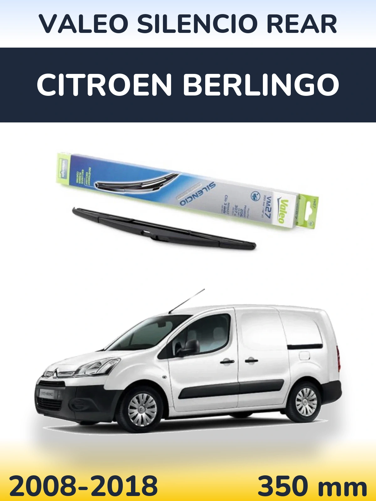 Zadní stěrač Valeo Silencio Rear 350 mm pro Citroen Berlingo 2008-2018