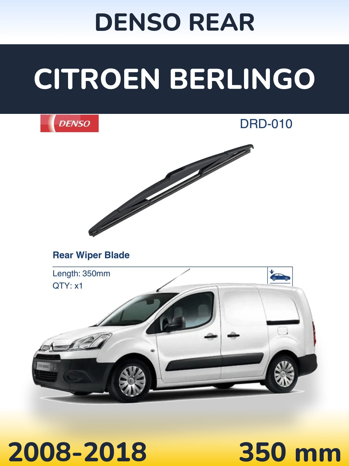Zadní stěrač Denso Rear 350 mm pro Citroen Berlingo 2008-2018