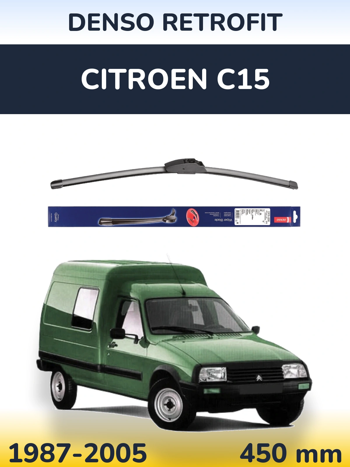 Přední stěrač Denso Retrofit 450 mm pro Citroen C15 1987-2005