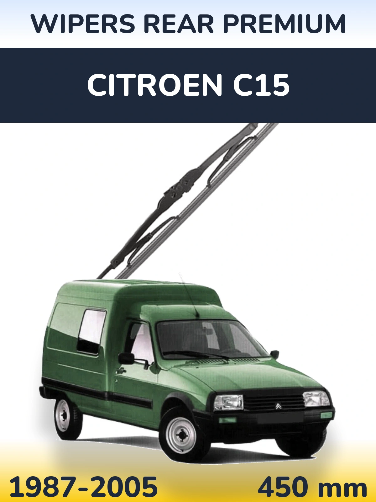 Zadní stěrač WIPERS REAR PREMIUM 450 mm pro Citroen C15 1987-2005