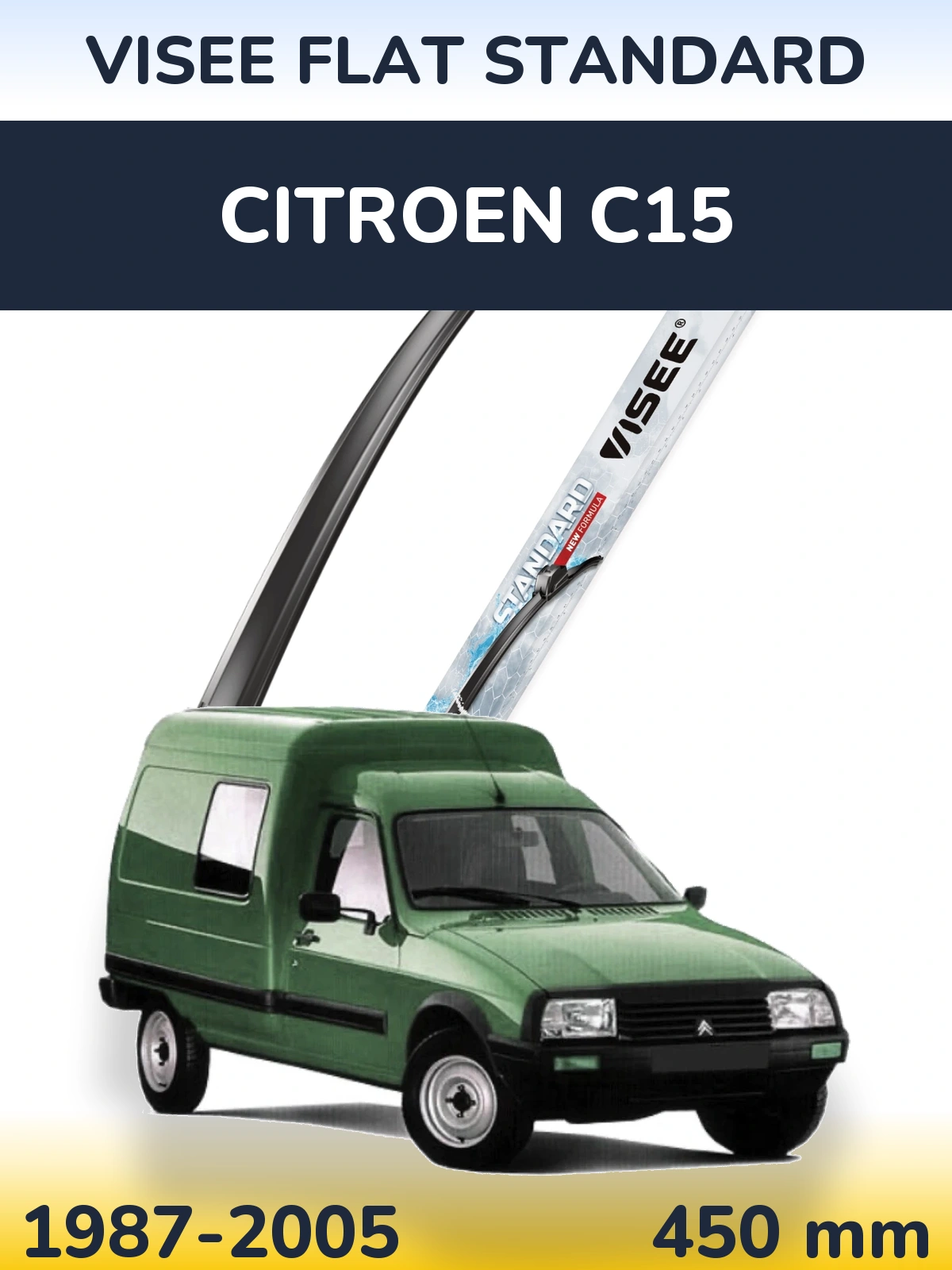 Přední stěrač VISEE FLAT STANDARD 450 mm pro Citroen C15 1987-2005