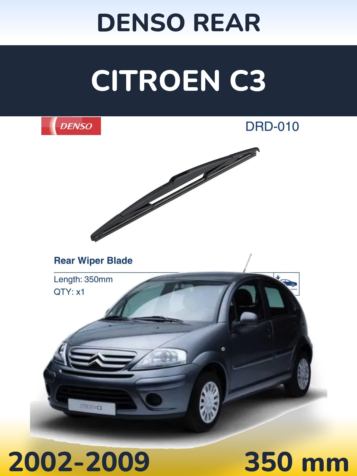 Zadní stěrač Denso Rear 350 mm pro Citroen C3 2002-2009