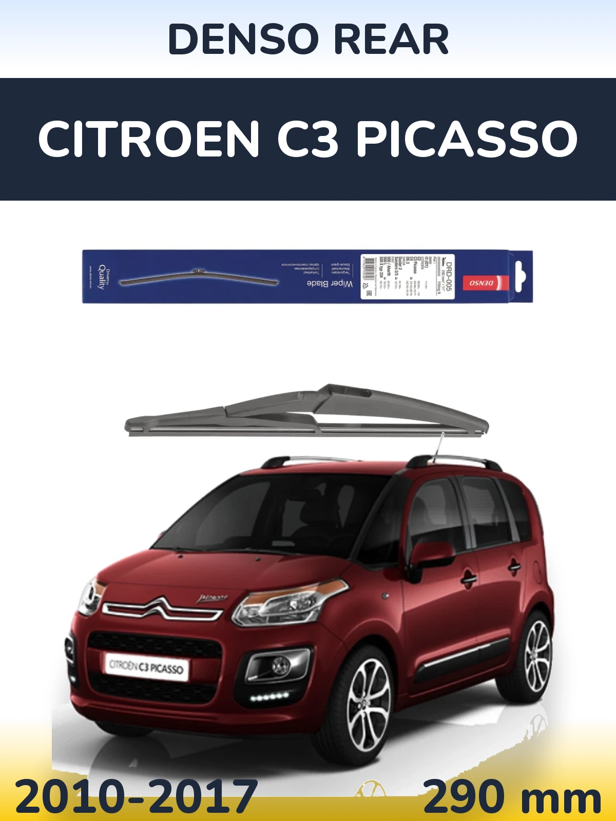 Zadní stěrač Denso Rear 290 mm pro Citroen C3 Picasso 2010-2017