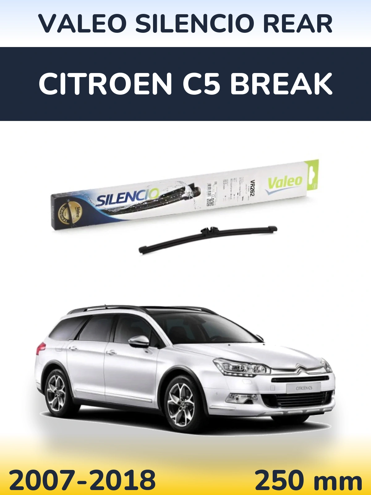 Zadní stěrač Valeo Silencio Rear 240 mm pro Citroen C5 Break 2007-2018