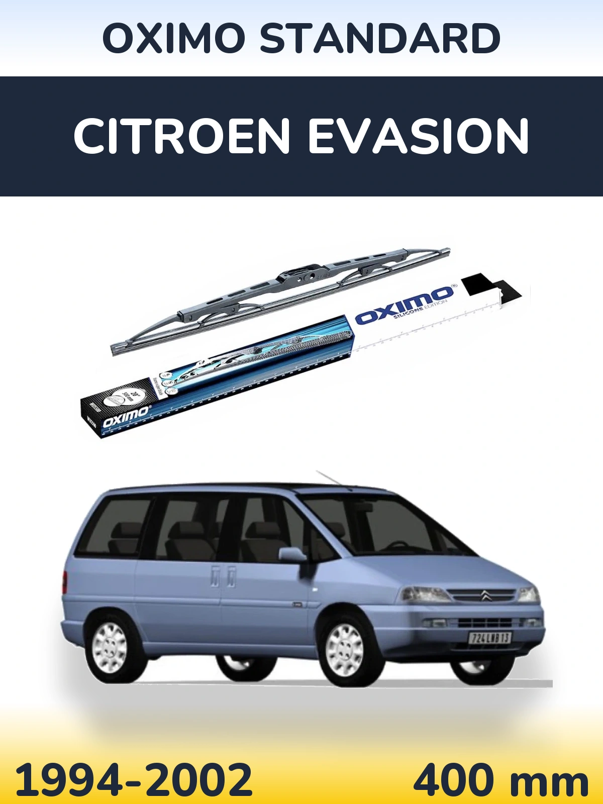 Zadní stěrač Oximo Standard 400 mm pro Citroen Evasion 1994-2002