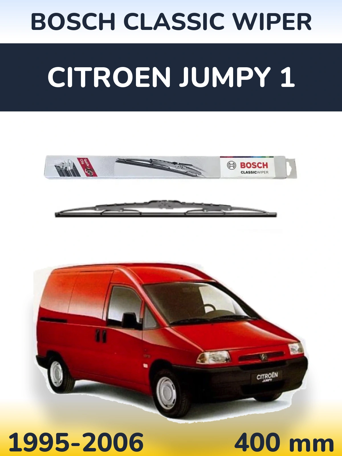Zadní stěrač BOSCH Classic Wiper 400 mm pro Citroen Jumpy 1 1995-2006