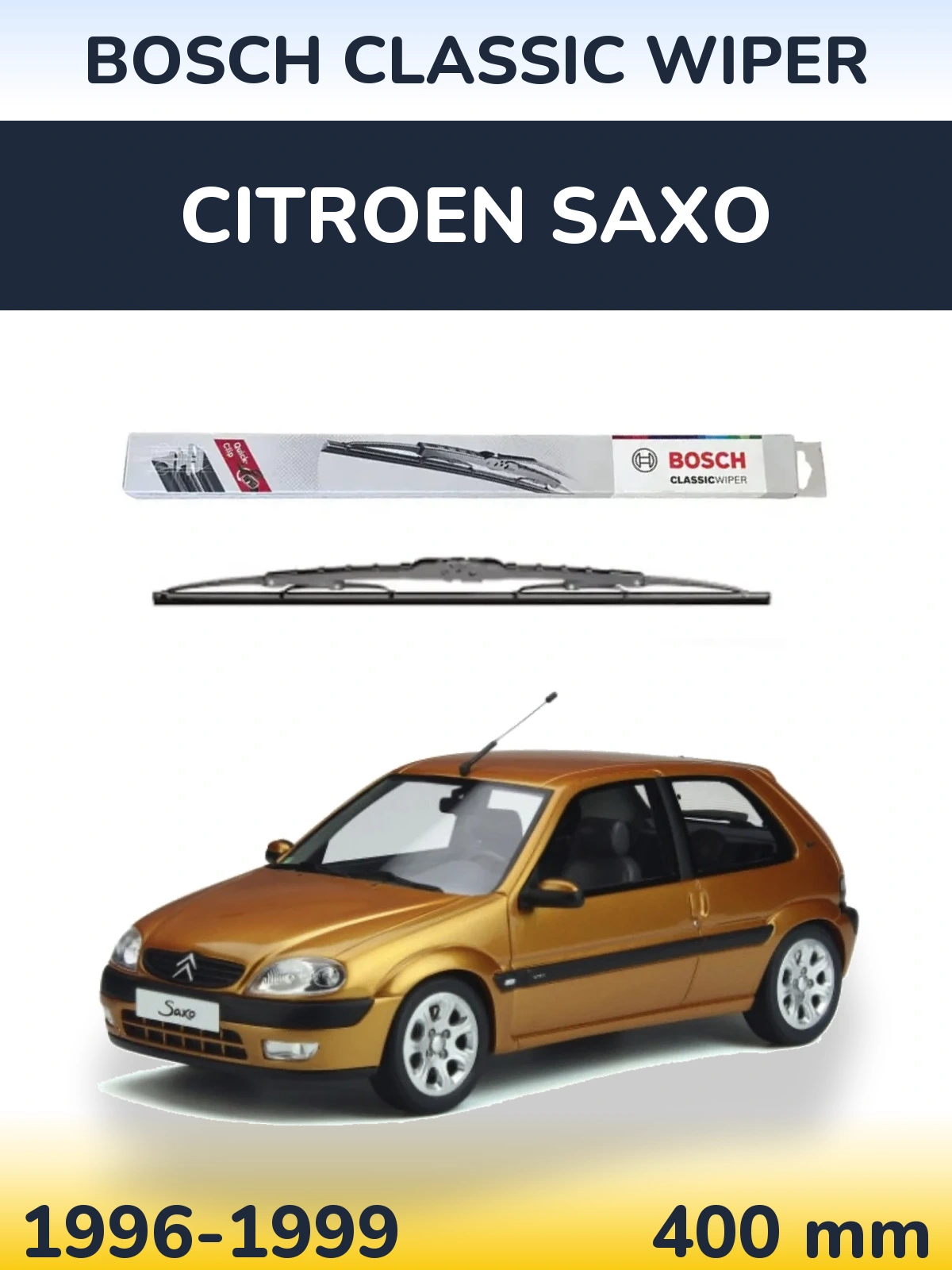 Zadní stěrač BOSCH Classic Wiper 400 mm pro Citroen Saxo 1996-1999