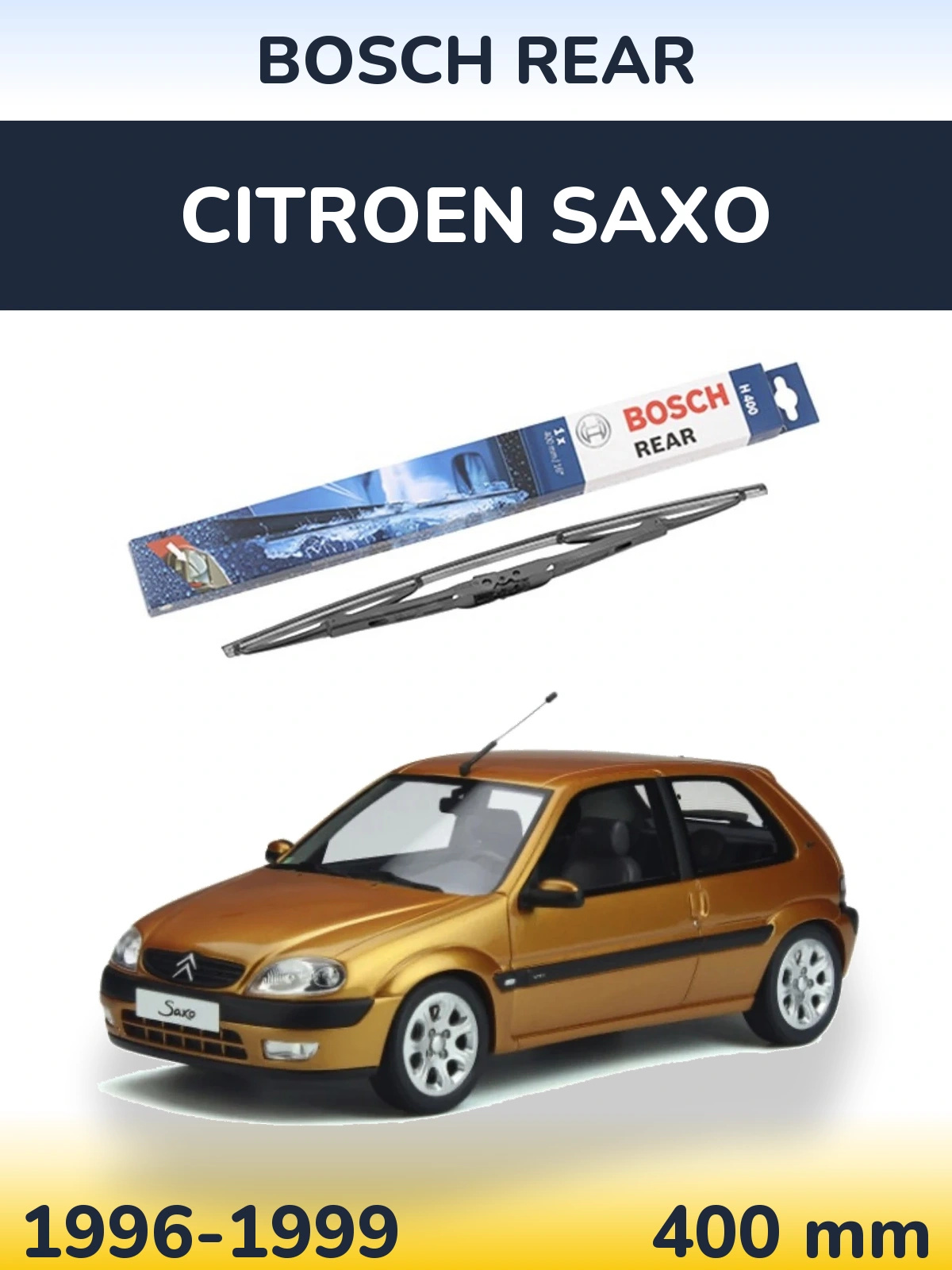 Zadní stěrač BOSCH Rear 400 mm pro Citroen Saxo 1996-1999