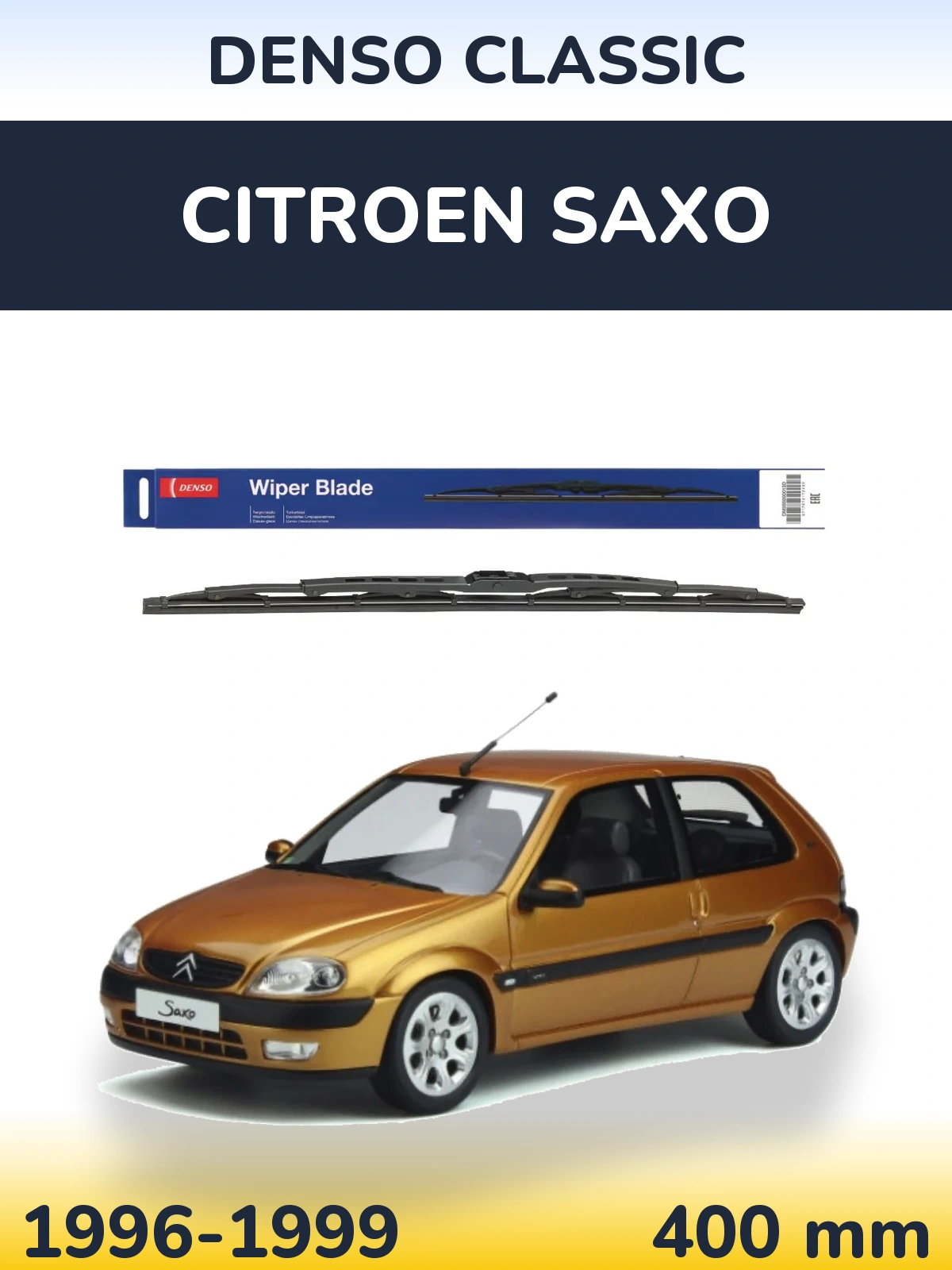 Zadní stěrač Denso Classic 400 mm pro Citroen Saxo 1996-1999