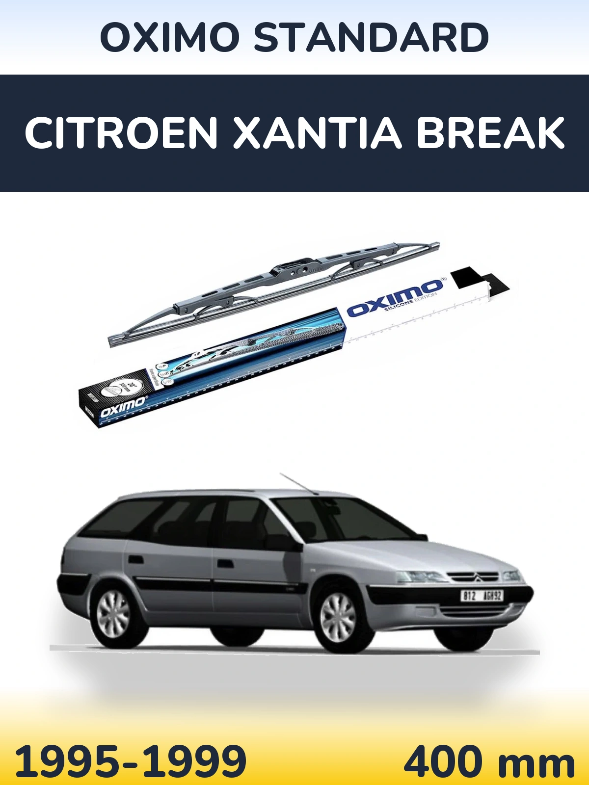 Zadní stěrač Oximo Standard 400 mm pro Citroen Xantia Break 1995-1999
