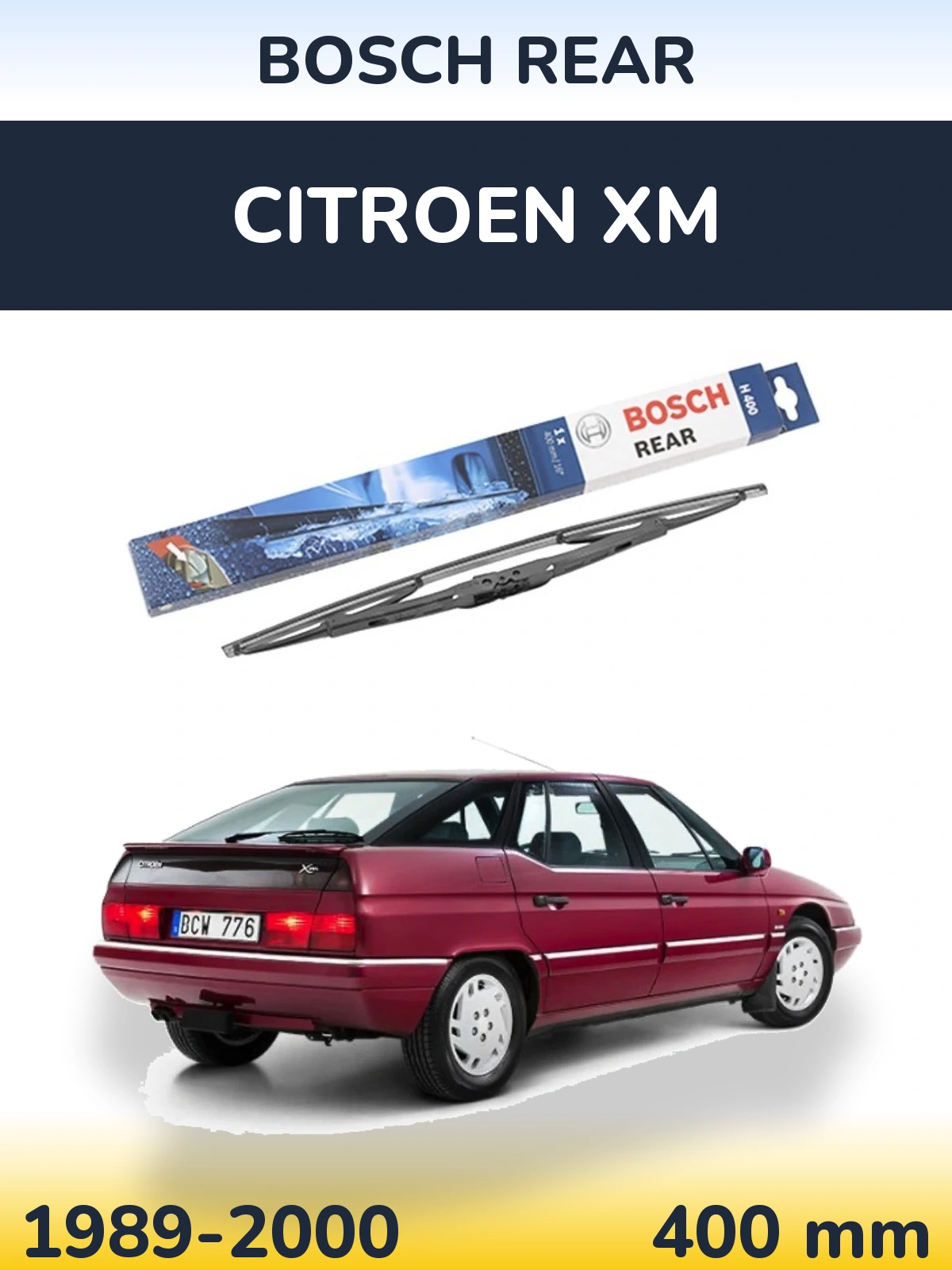 Задня щітка BOSCH Rear 400 мм для Citroen XM 1989-2000