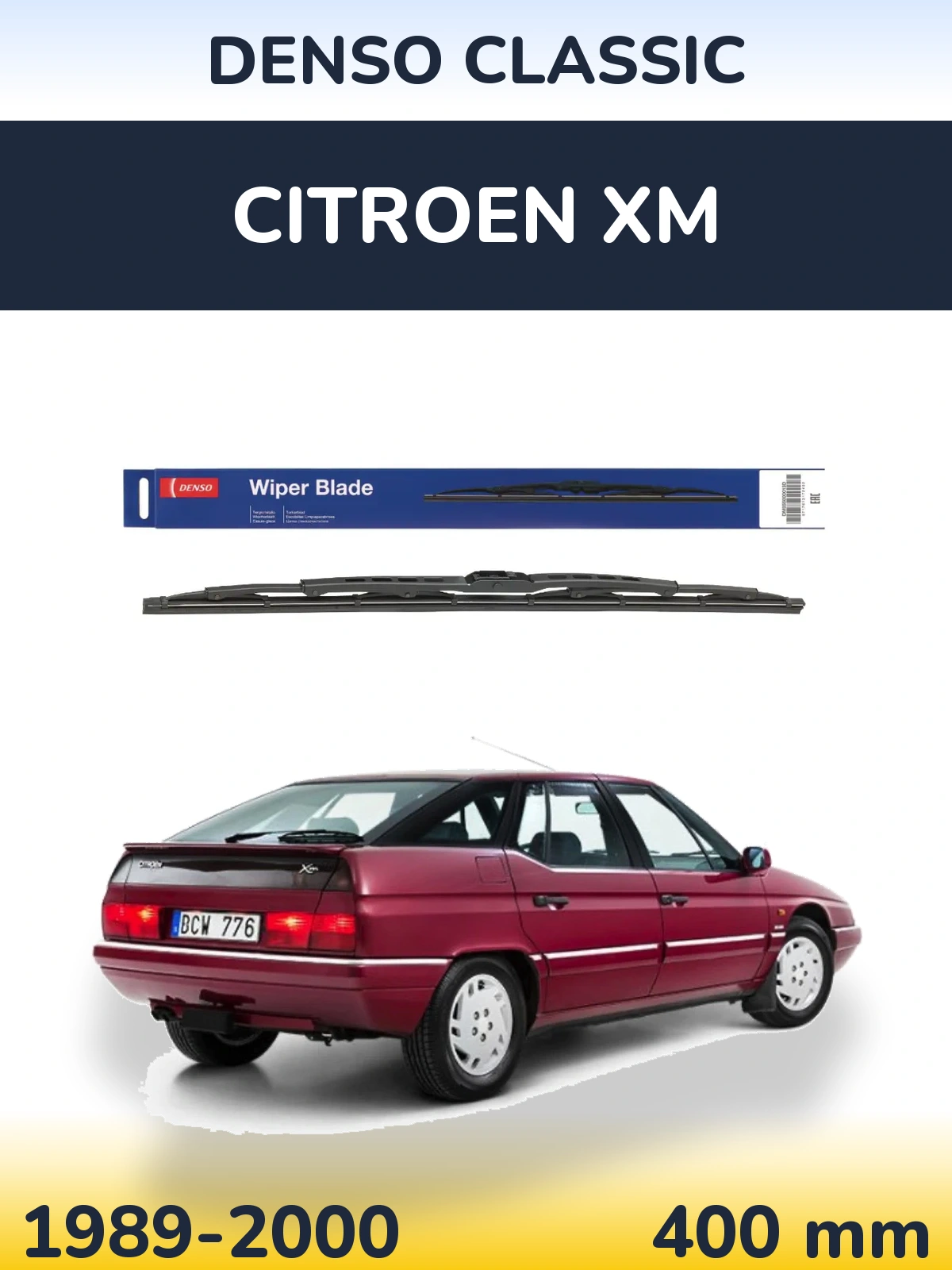 Zadní stěrač Denso Classic 400 mm pro Citroen XM 1989-2000