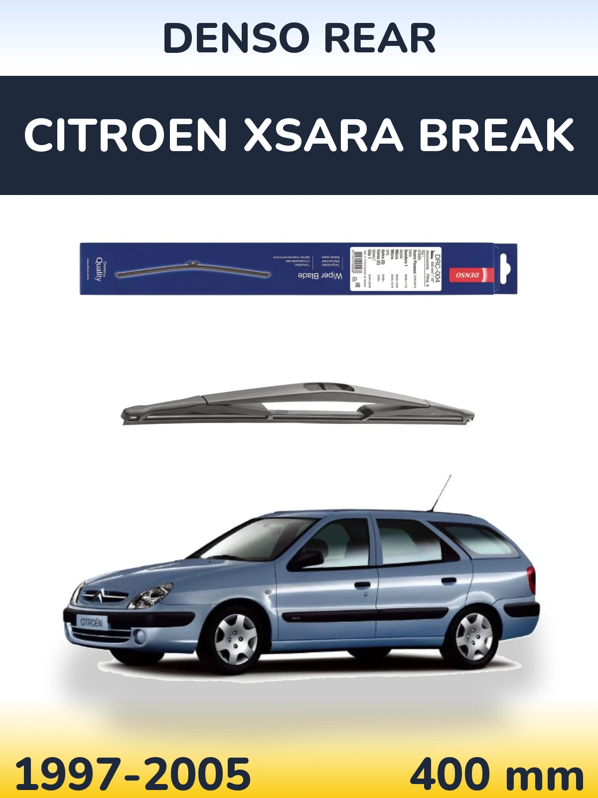 Задня щітка Denso Rear 400 мм для Citroen Xsara Break 1997-2005