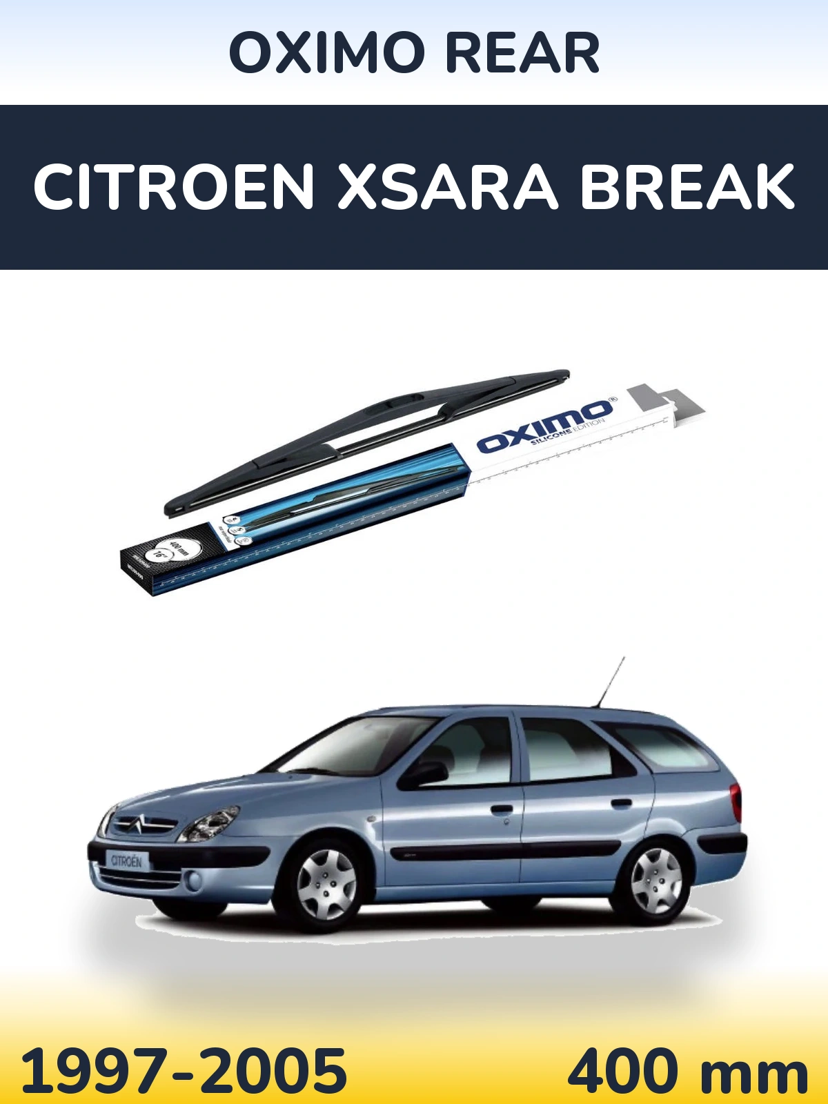 Задня щітка Oximo Rear 400 мм для Citroen Xsara Break 1997-2005