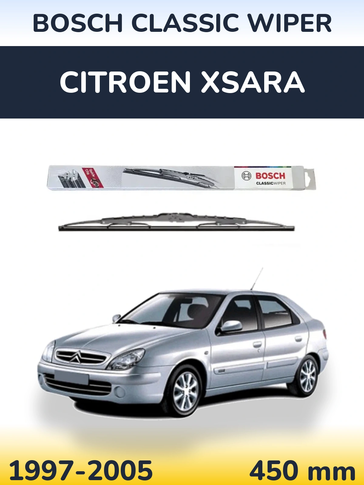 Zadní stěrač BOSCH Classic Wiper 450 mm pro Citroen Xsara 1997-2005