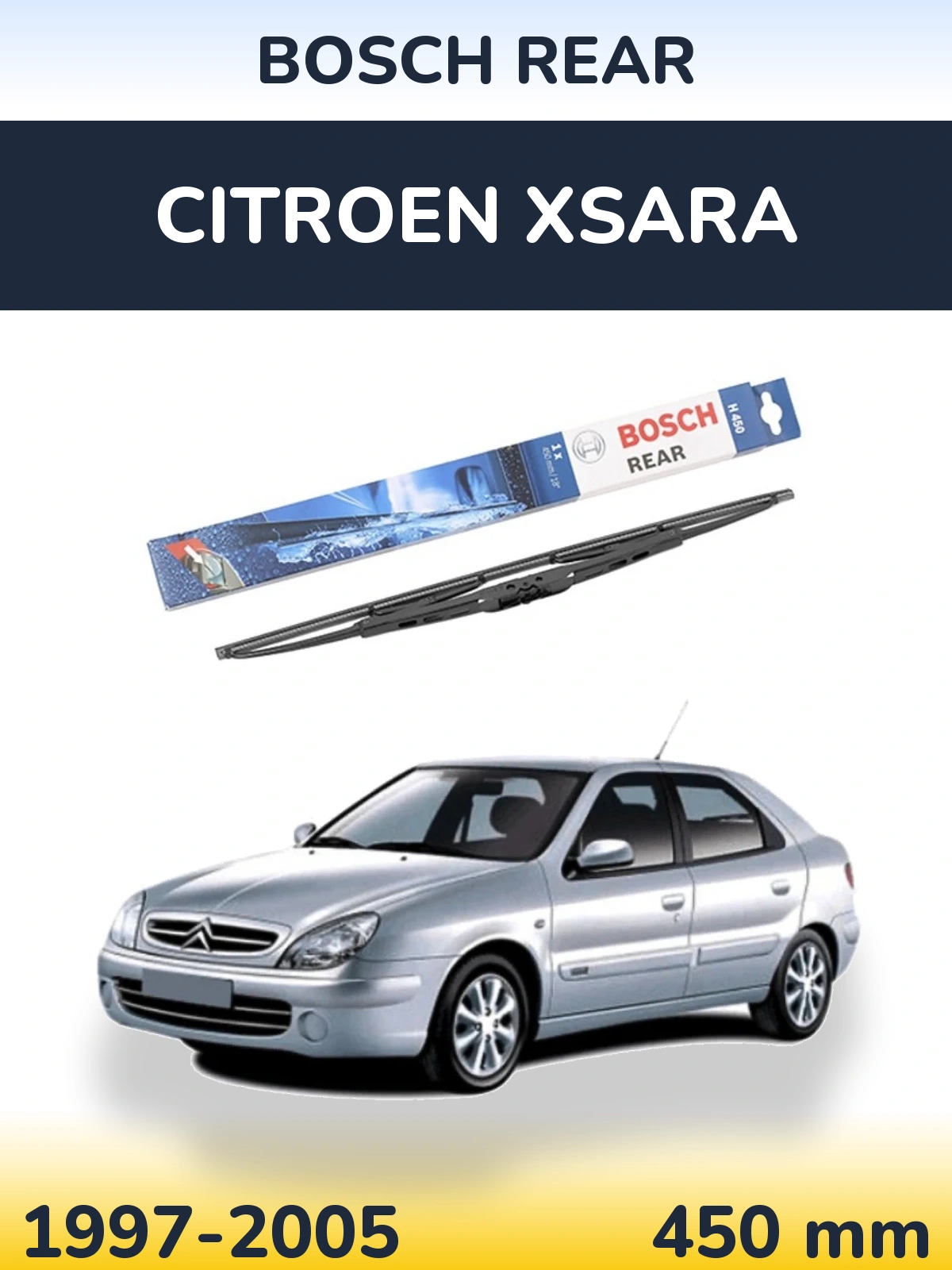 Zadní stěrač BOSCH Rear 450 mm pro Citroen Xsara 1997-2005