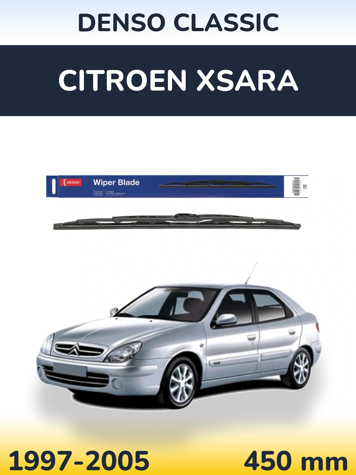 Zadní stěrač Denso Classic 450 mm pro Citroen Xsara 1997-2005