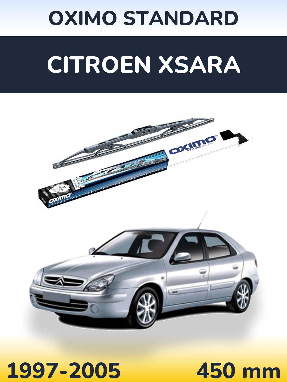 Zadní stěrač Oximo Standard 450 mm pro Citroen Xsara 1997-2005