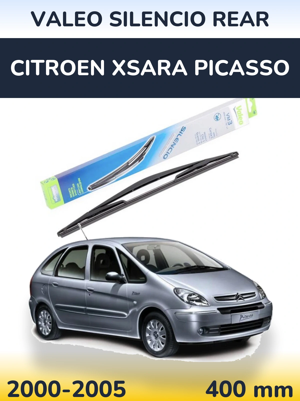 Zadní stěrač Valeo Silencio Rear 400 mm pro Citroen Xsara Picasso 2000-2005