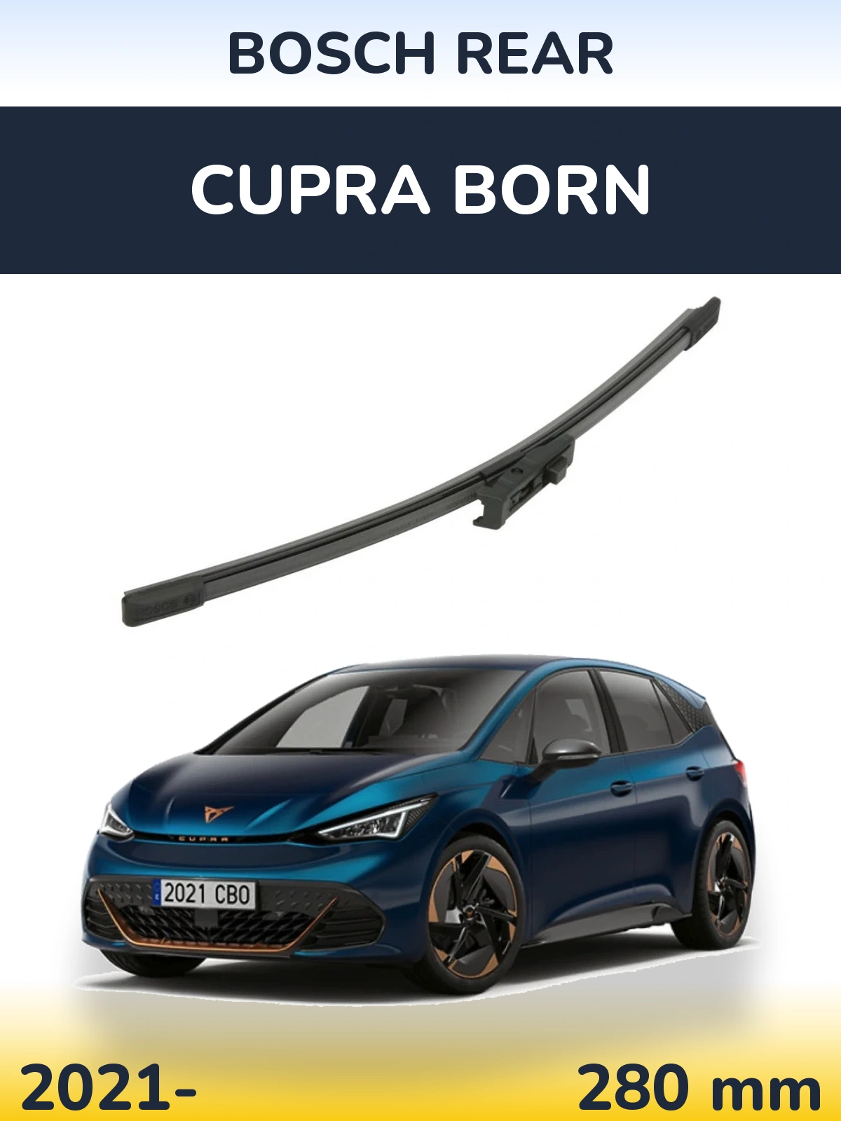 Задня щітка BOSCH Rear 280 мм для Cupra Born 2021-2026