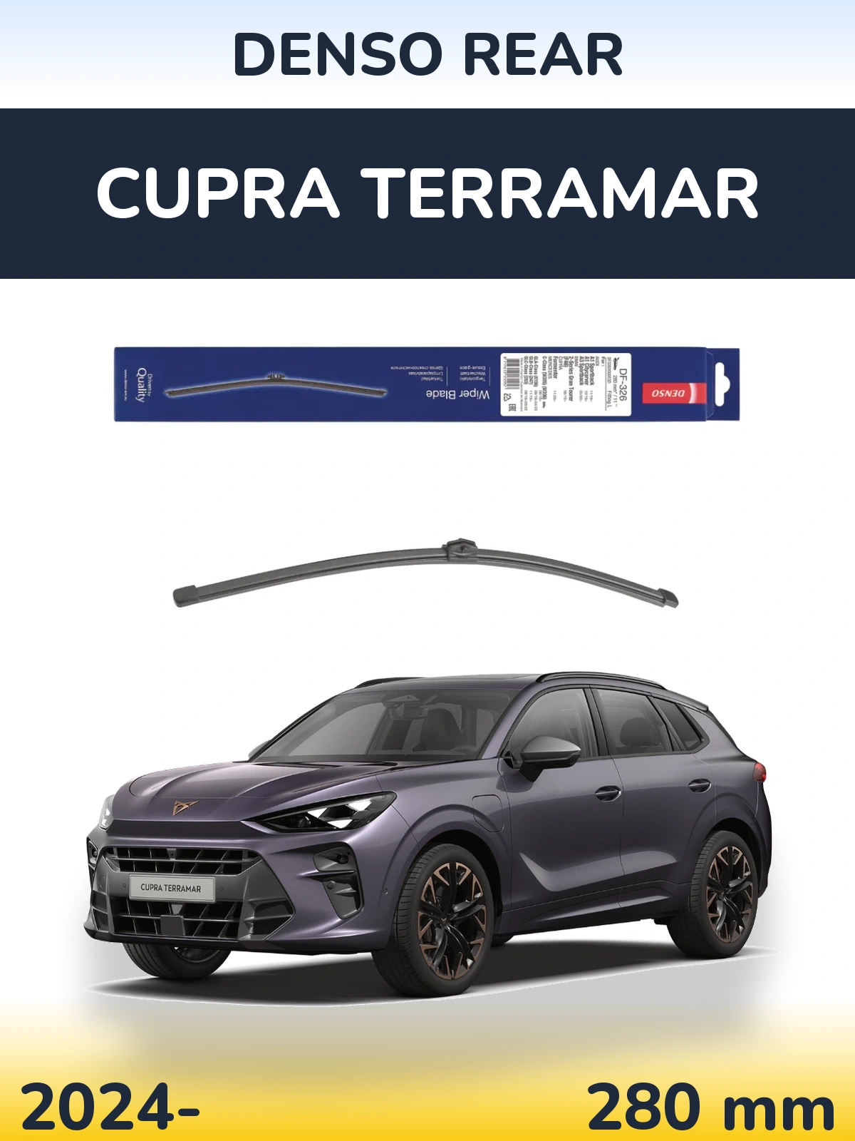 Zadní stěrač Denso Rear 285 mm pro Cupra Terramar 2024-2026