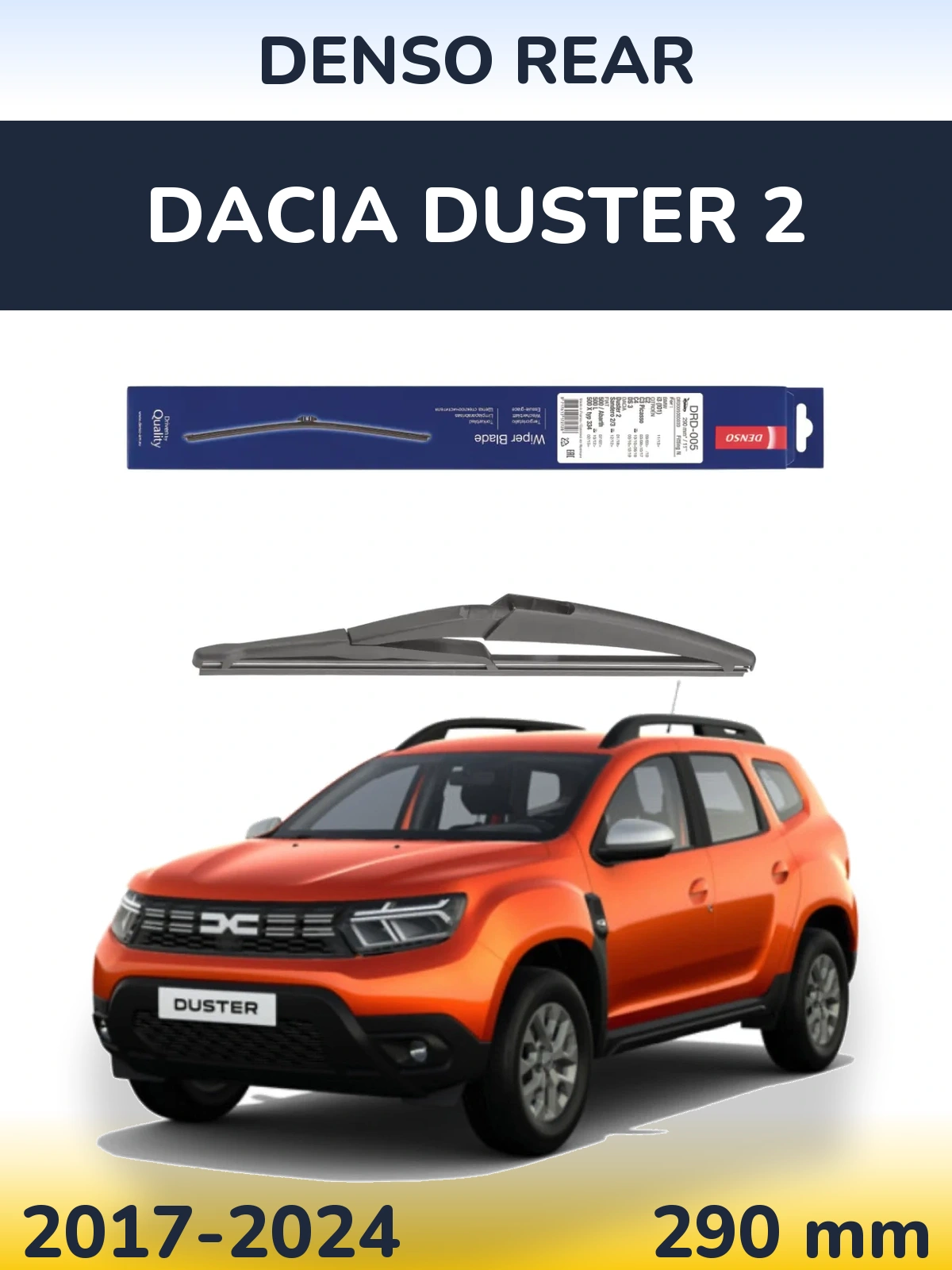 Zadní stěrač Denso Rear 290 mm pro Dacia Duster 2 2017-2024