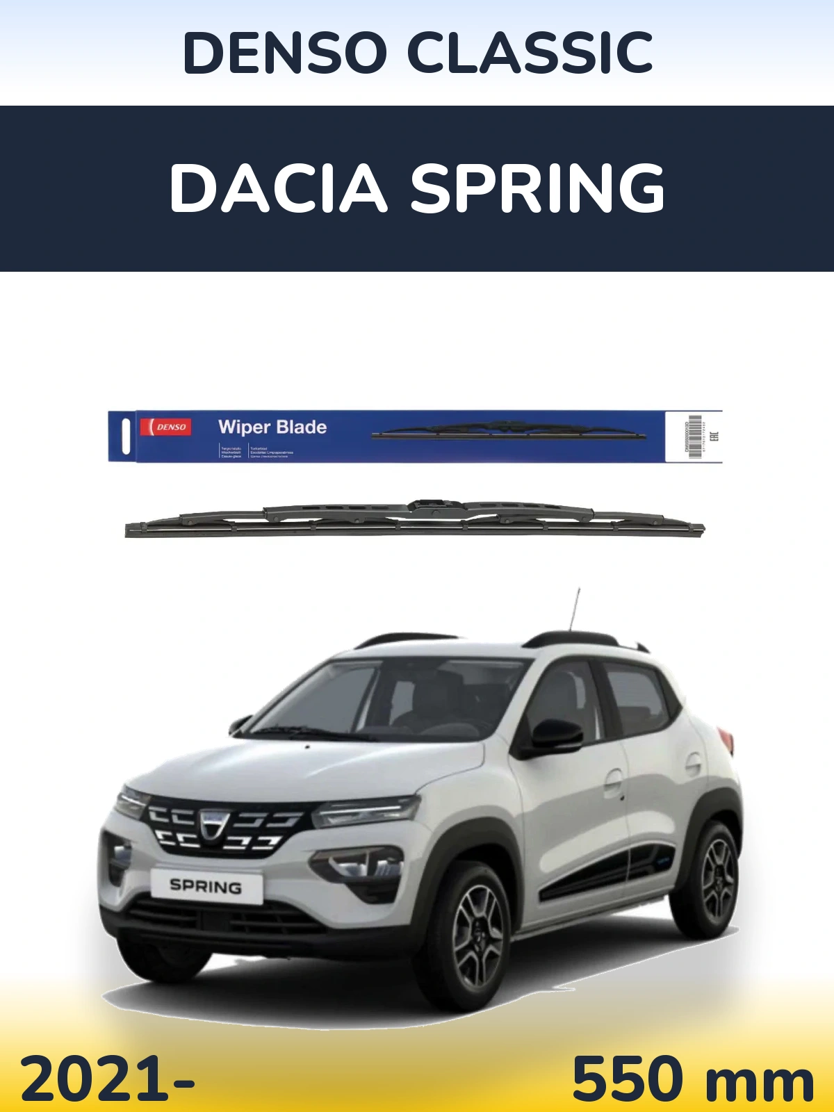 Přední stěrač Denso Classic 550 mm pro Dacia Spring 2021-2026