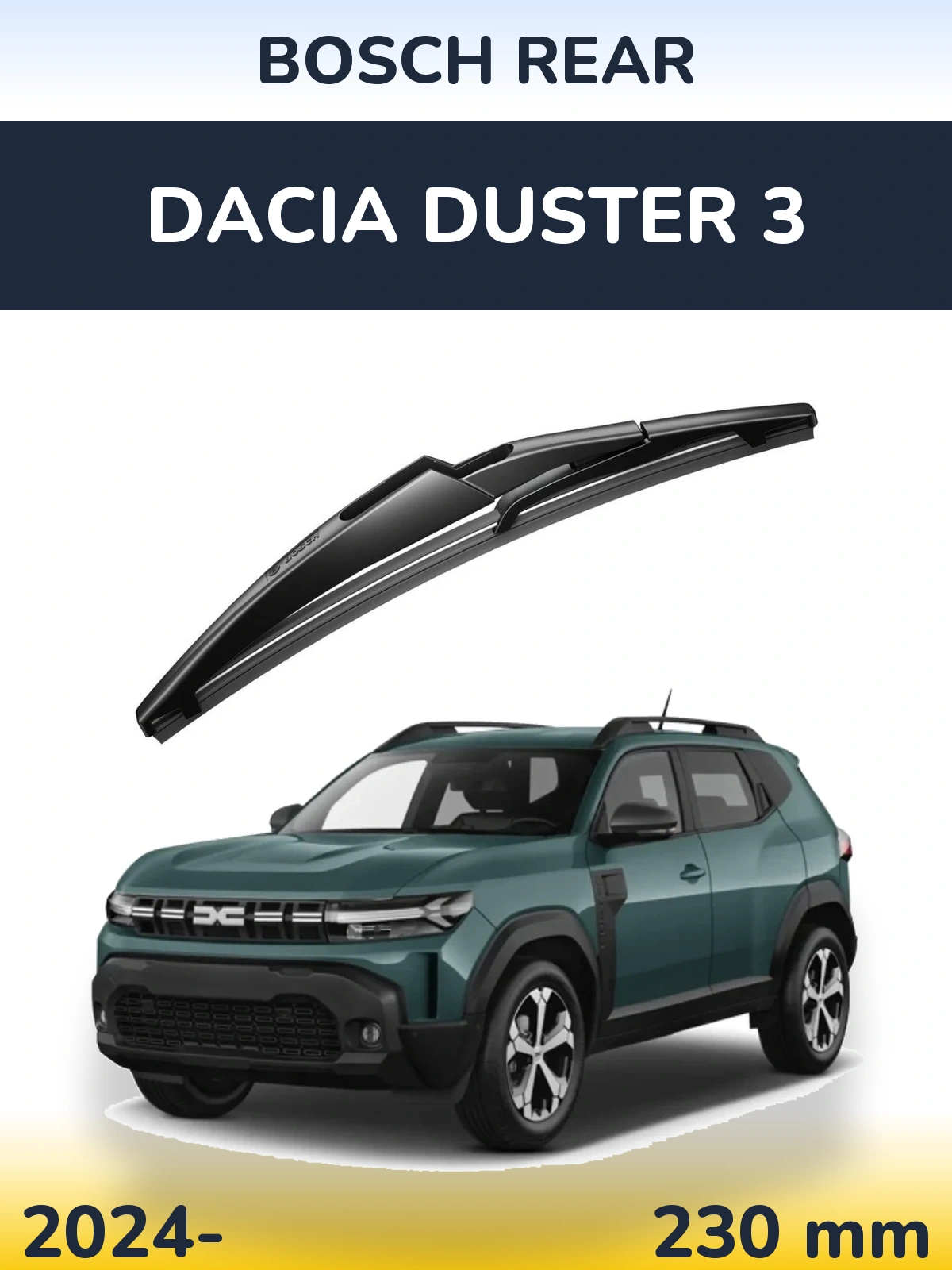 Задня щітка BOSCH Rear 230 мм для Dacia Duster 3 2024-2026
