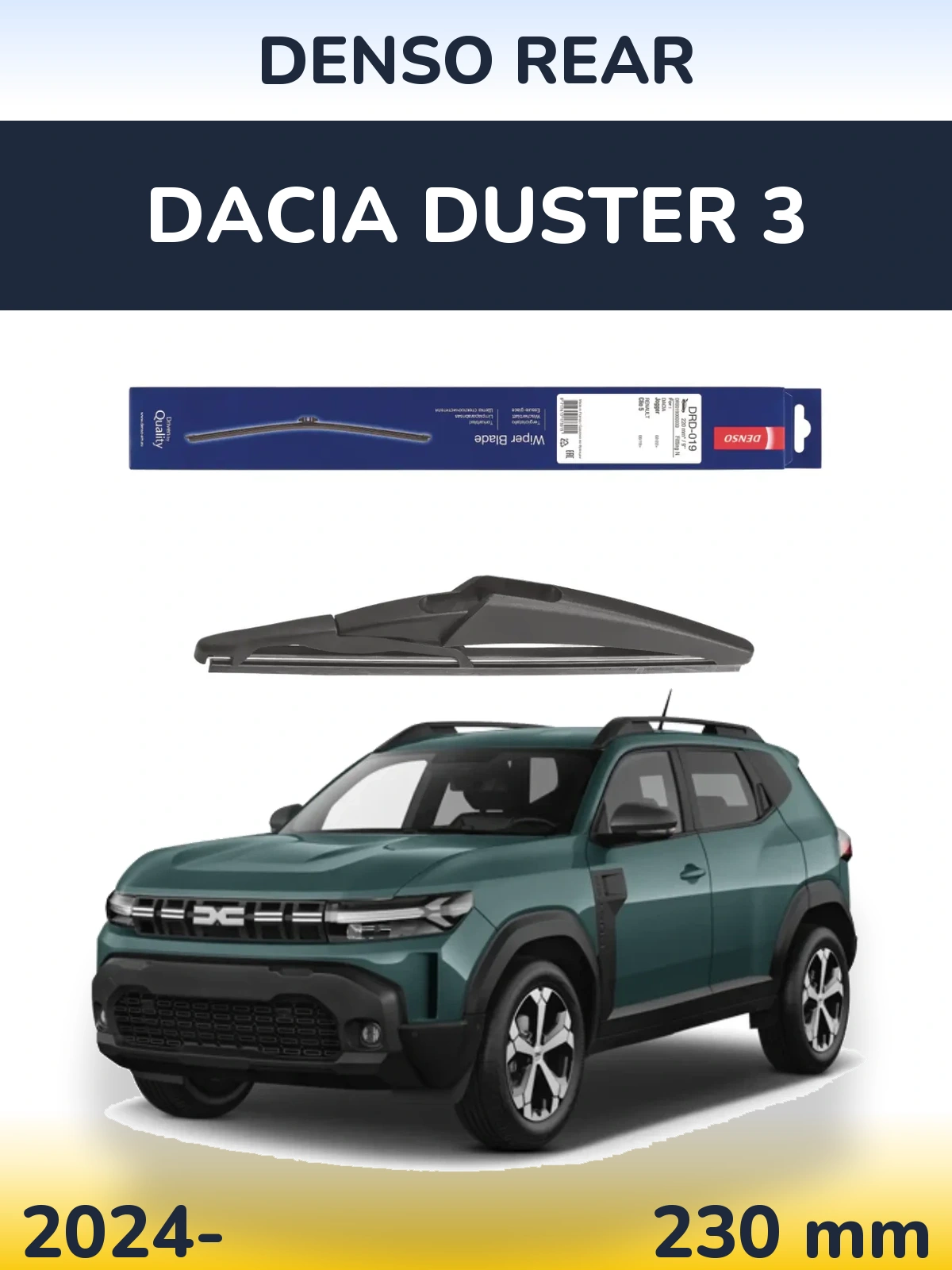 Zadní stěrač Denso Rear 230 mm pro Dacia Duster 3 2024-2026