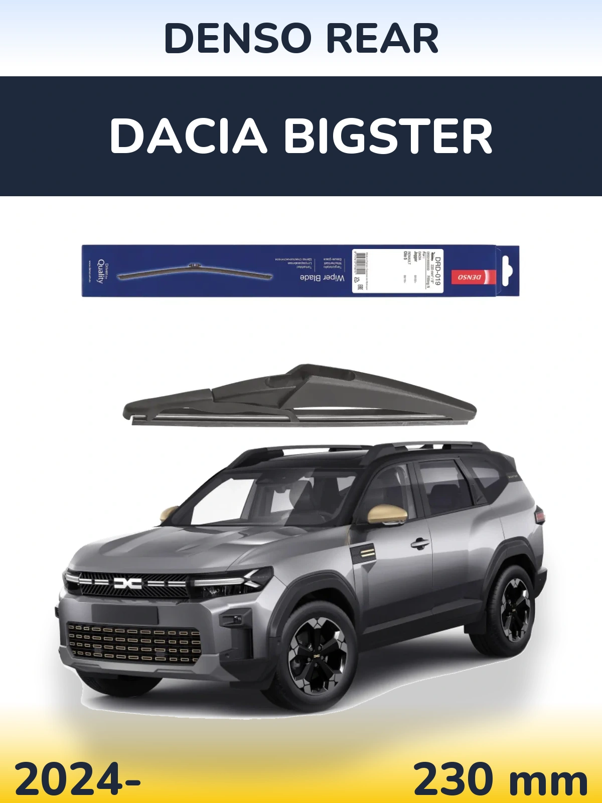 Zadní stěrač Denso Rear 230 mm pro Dacia Bigster 2024-2026
