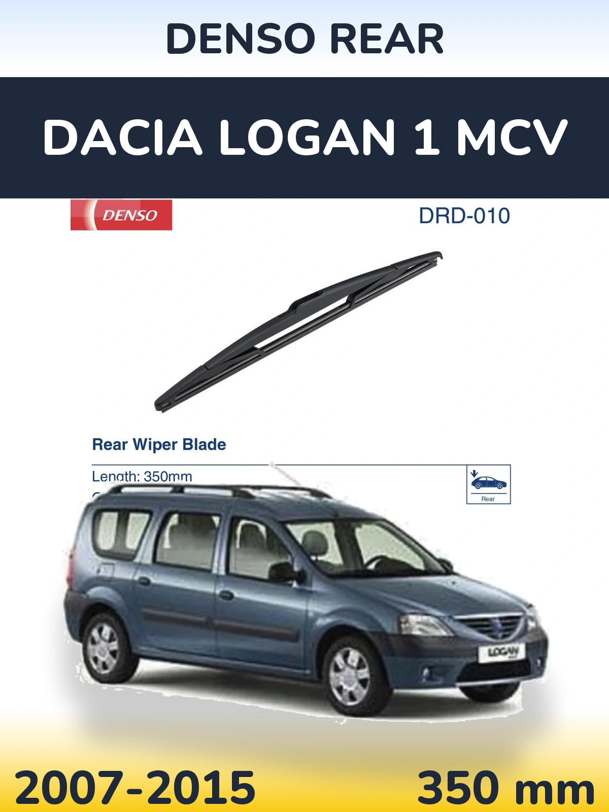 Zadní stěrač Denso Rear 350 mm pro Dacia Logan 1 MCV 2007-2015