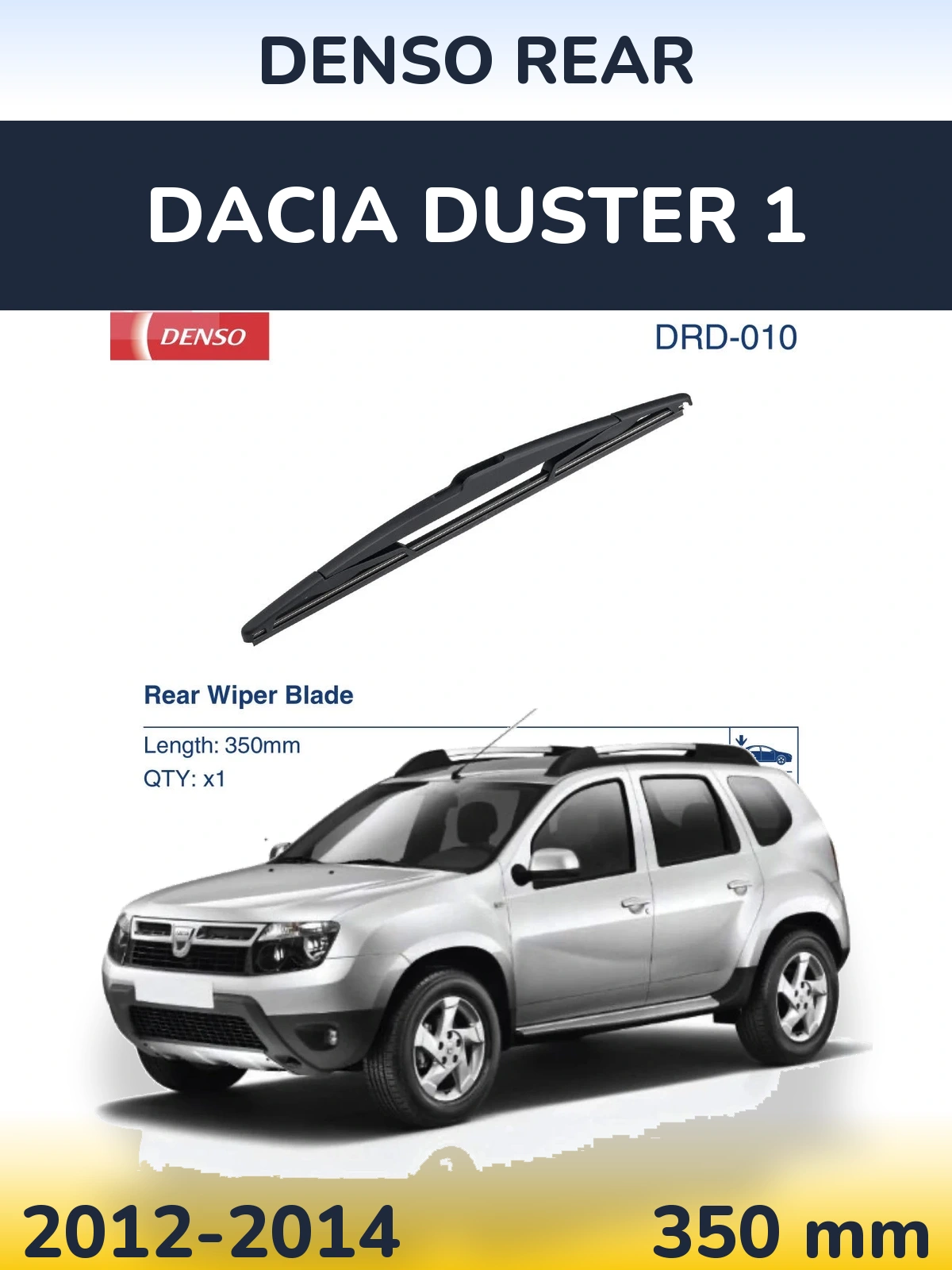 Zadní stěrač Denso Rear 350 mm pro Dacia Duster 1 2012-2014