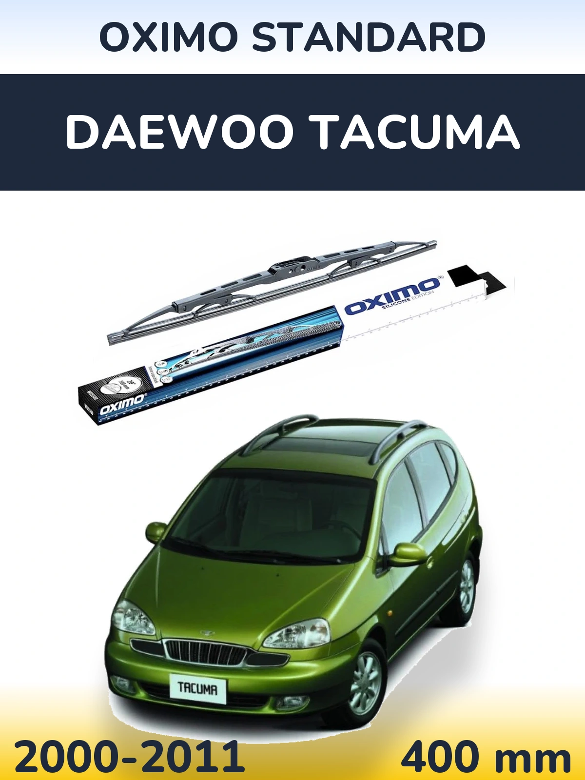 Zadní stěrač Oximo Standard 400 mm pro Daewoo Tacuma 2000-2011