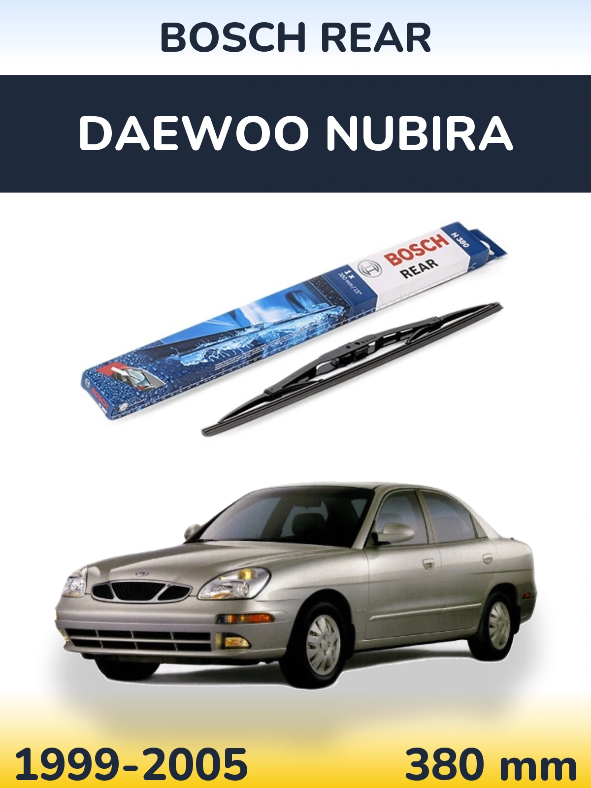 Zadní stěrač BOSCH Rear 380 mm pro Daewoo Nubira 1999-2005