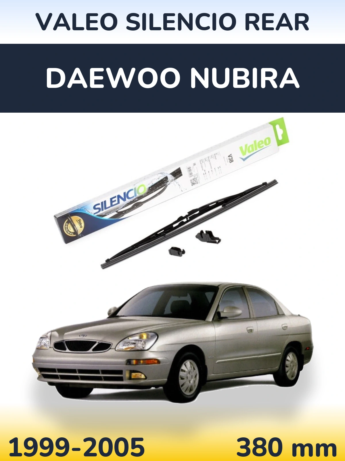 Zadní stěrač Valeo Silencio Rear 380 mm pro Daewoo Nubira 1999-2005