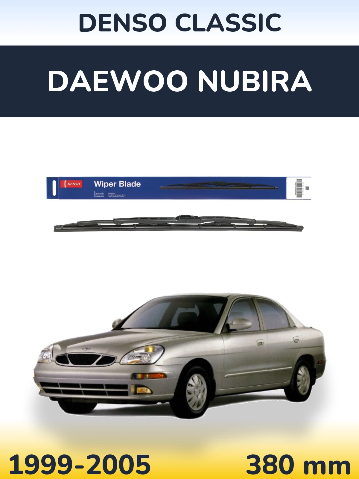 Zadní stěrač Denso Classic 380 mm pro Daewoo Nubira 1999-2005