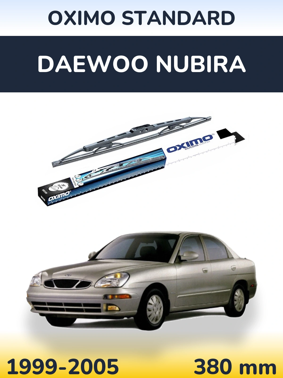 Zadní stěrač Oximo Standard 375 mm pro Daewoo Nubira 1999-2005