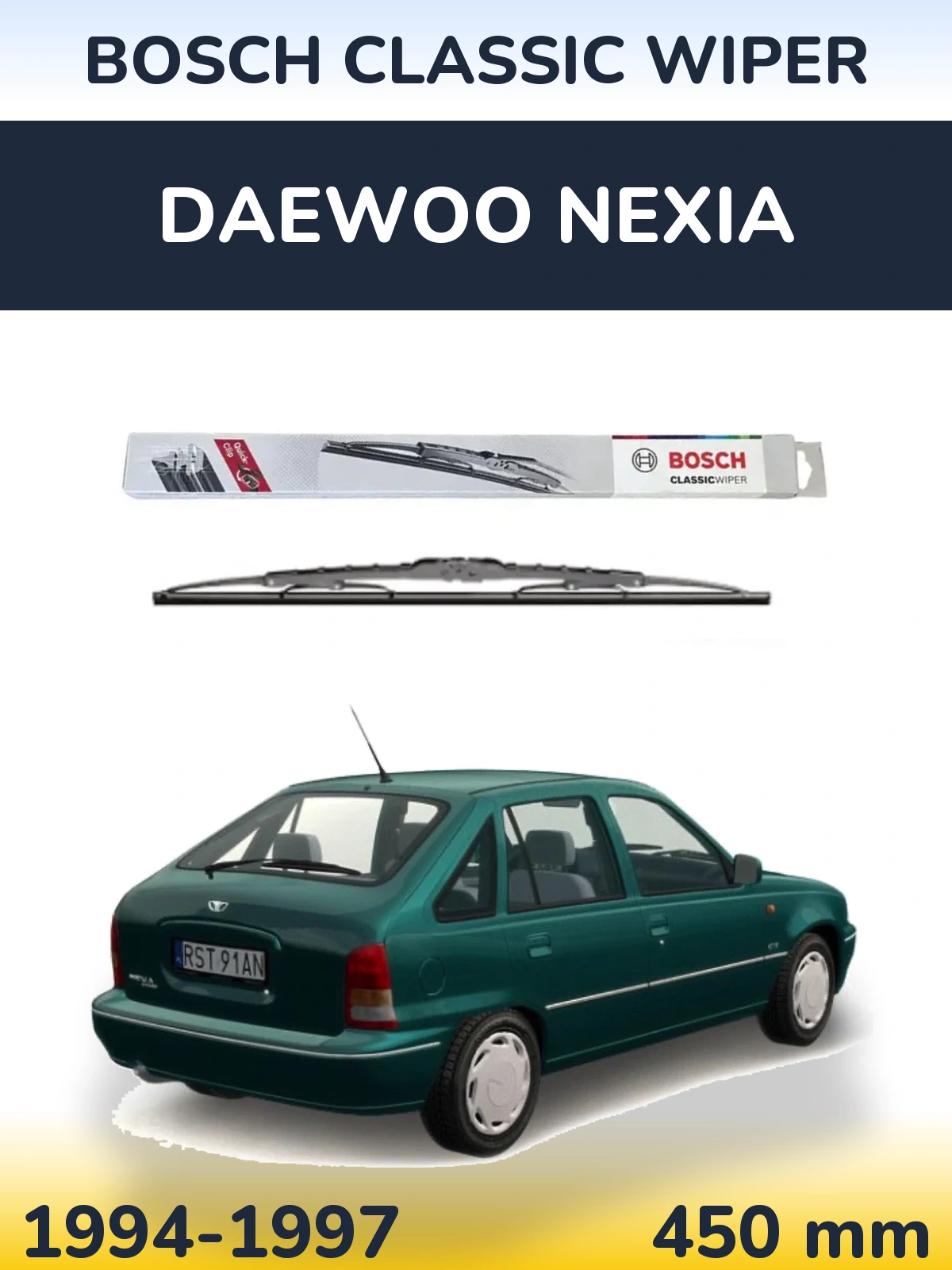 Zadní stěrač BOSCH Classic Wiper 450 mm pro Daewoo Nexia 1994-1997