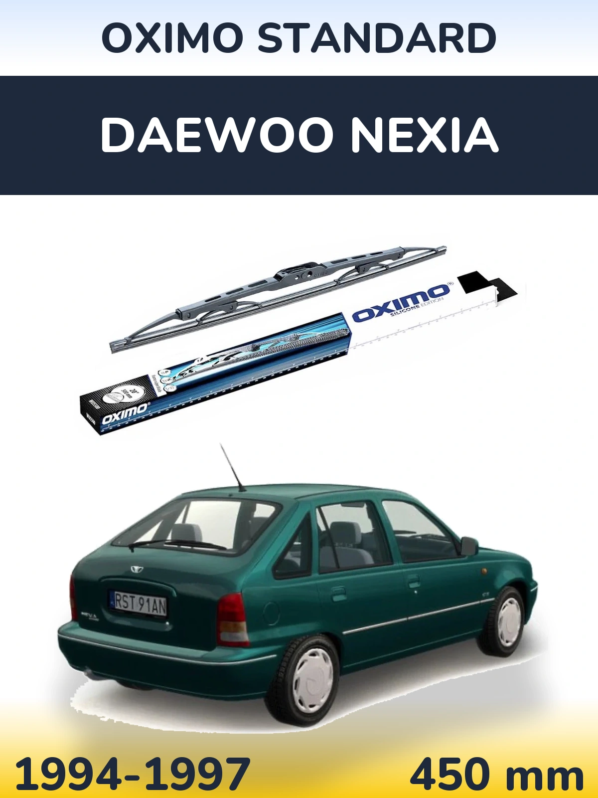 Zadní stěrač Oximo Standard 450 mm pro Daewoo Nexia 1994-1997