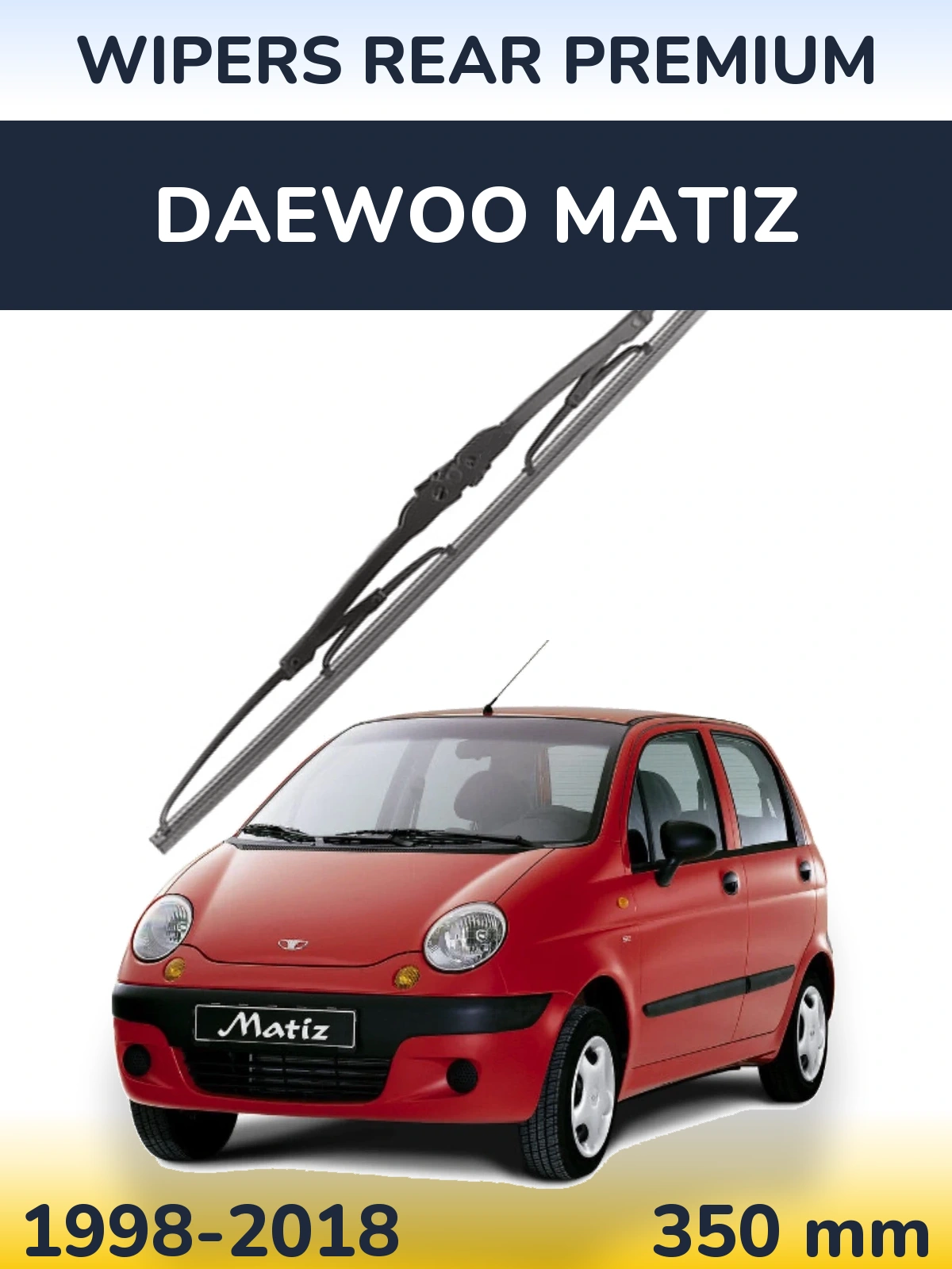 Zadní stěrač WIPERS REAR PREMIUM 350 mm pro Daewoo Matiz 1998-2018