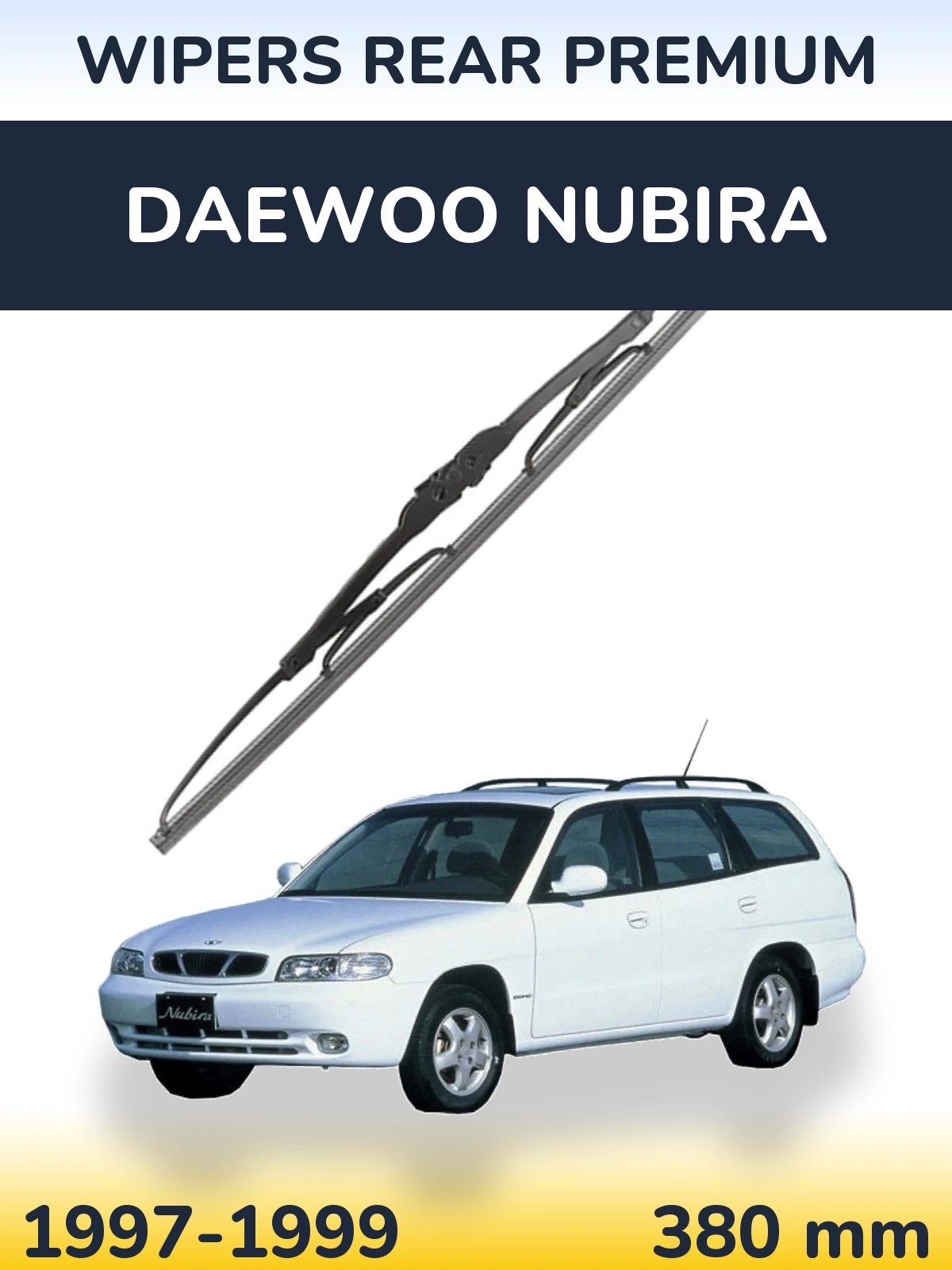 Zadní stěrač WIPERS REAR PREMIUM 380 mm pro Daewoo Nubira 1997-1999