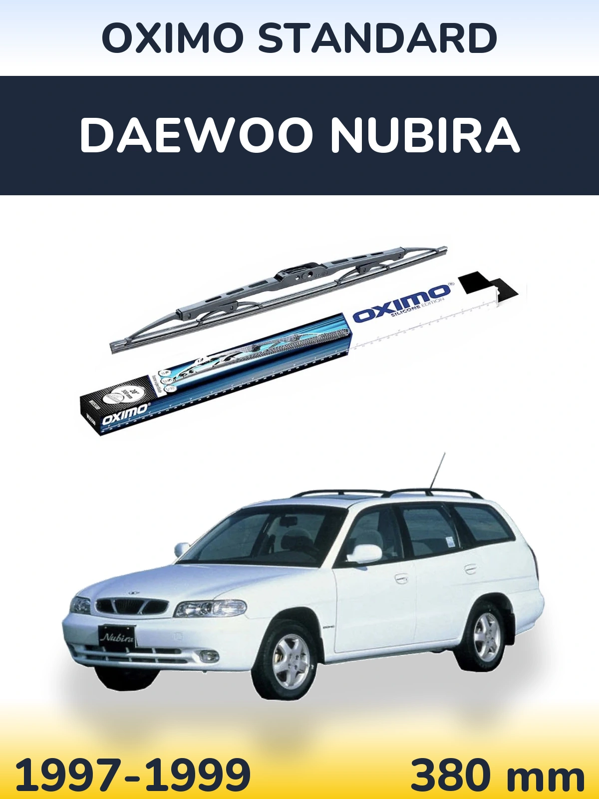 Zadní stěrač Oximo Standard 375 mm pro Daewoo Nubira 1997-1999