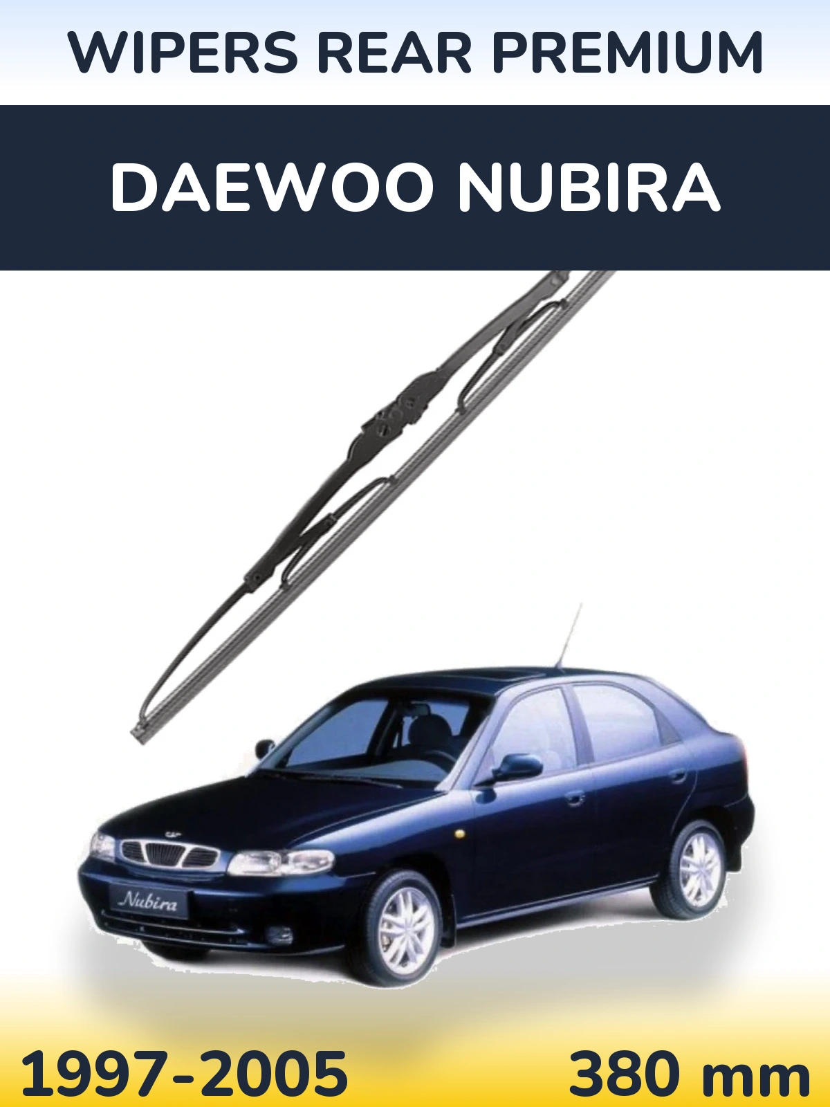 Zadní stěrač WIPERS REAR PREMIUM 380 mm pro Daewoo Nubira 1997-2005