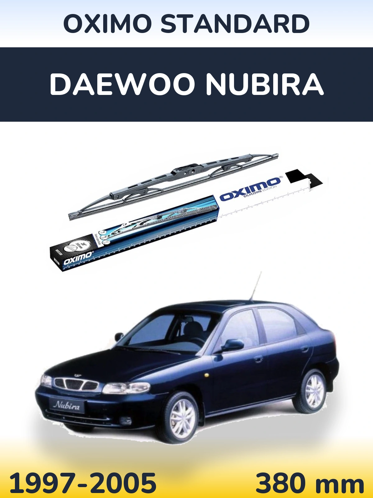 Zadní stěrač Oximo Standard 375 mm pro Daewoo Nubira 1997-2005