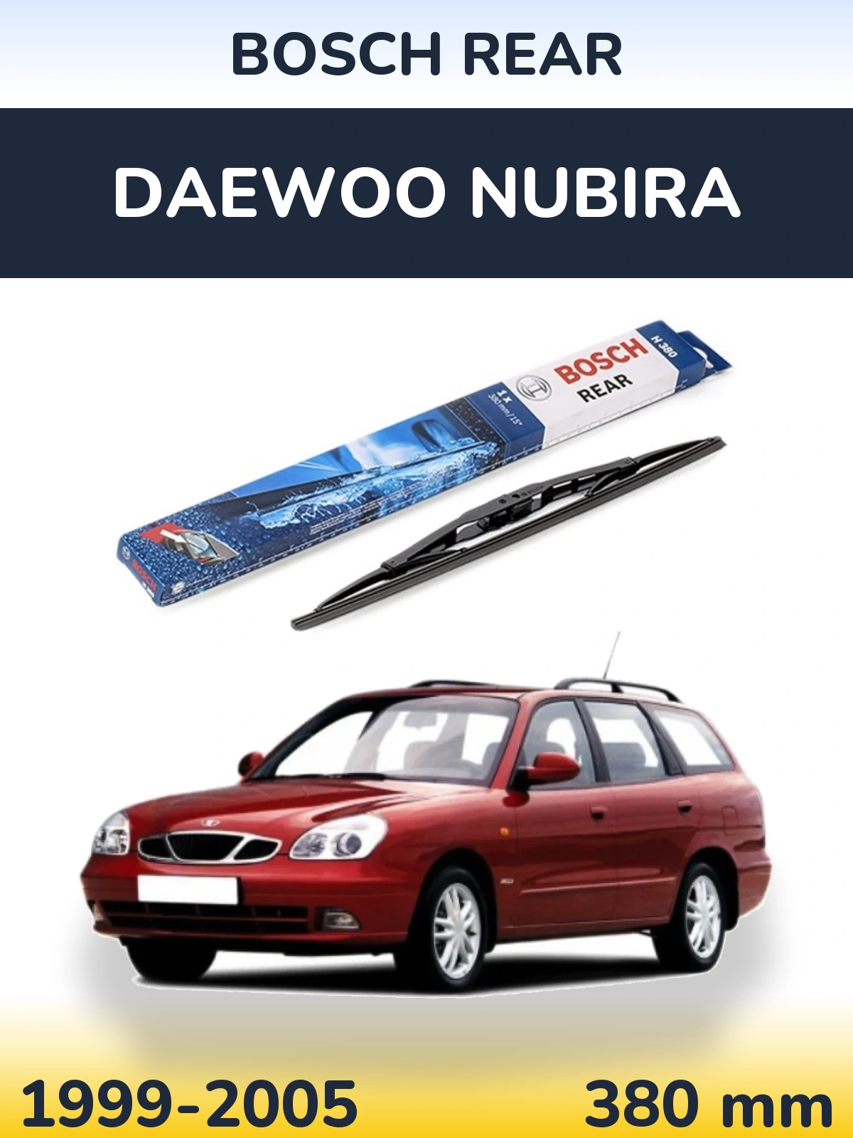 Zadní stěrač BOSCH Rear 380 mm pro Daewoo Nubira 1999-2005