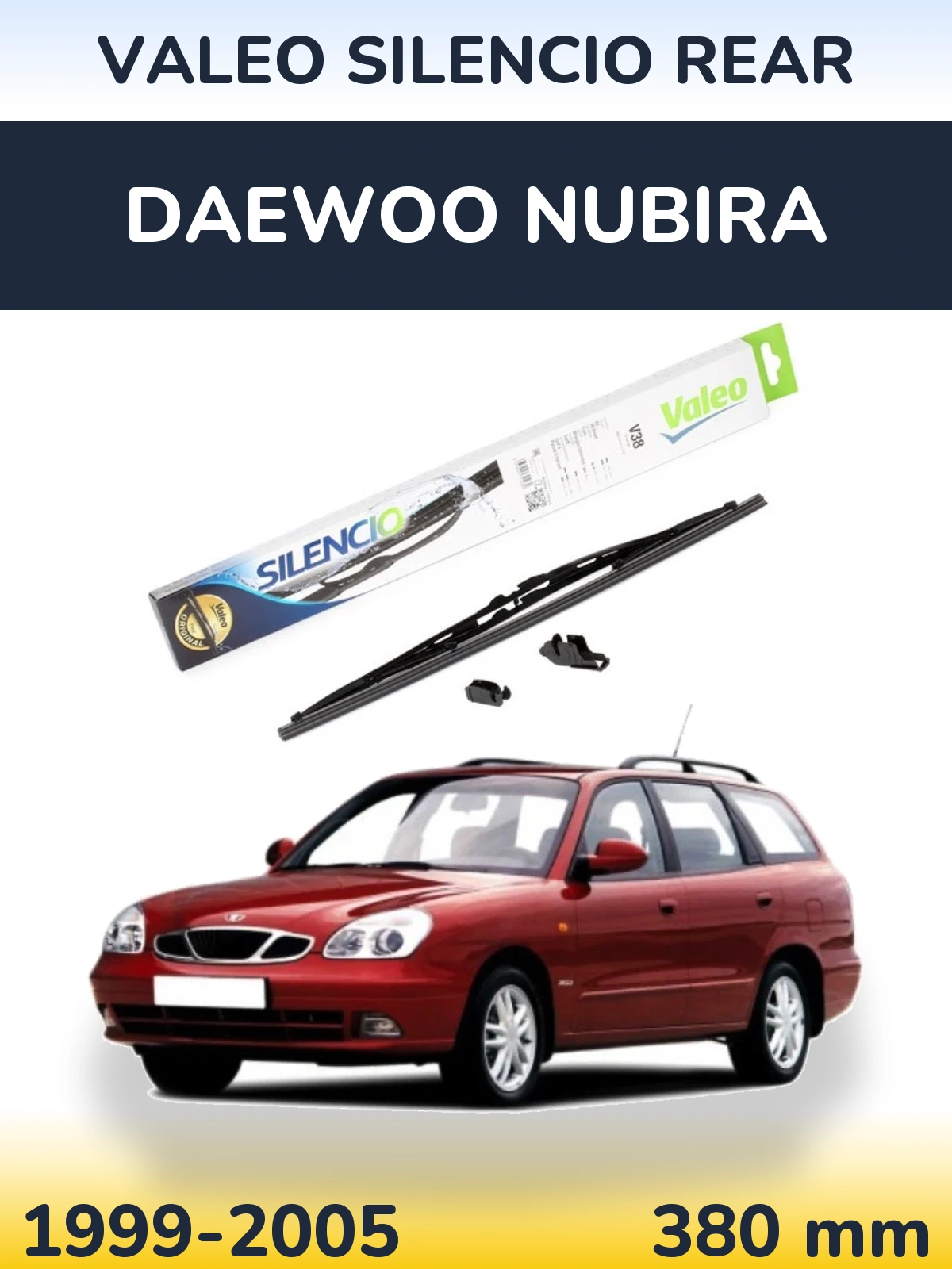 Zadní stěrač Valeo Silencio Rear 380 mm pro Daewoo Nubira 1999-2005